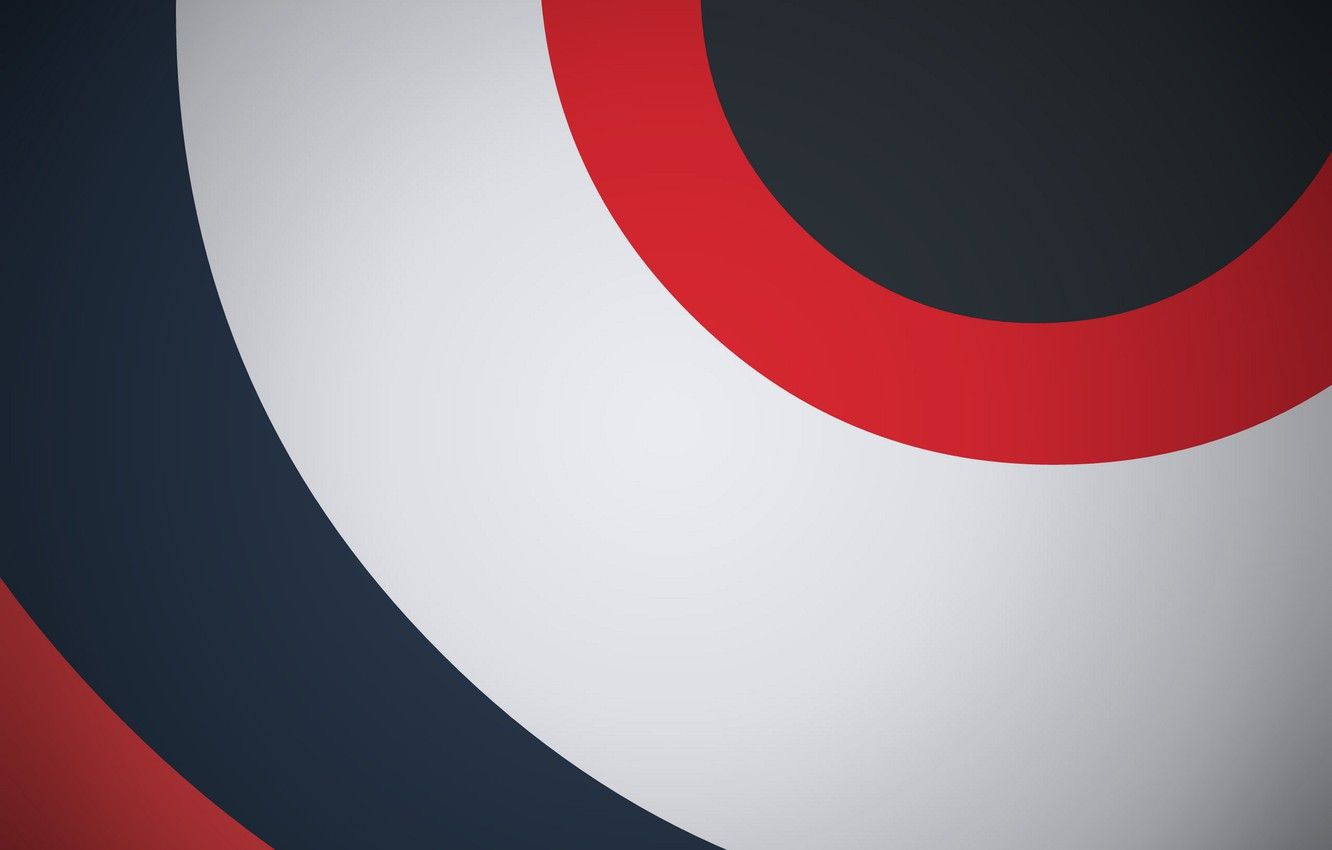 Wallpaper white, circles, blue, red, abstraction, geometry image for desktop, section абстракции