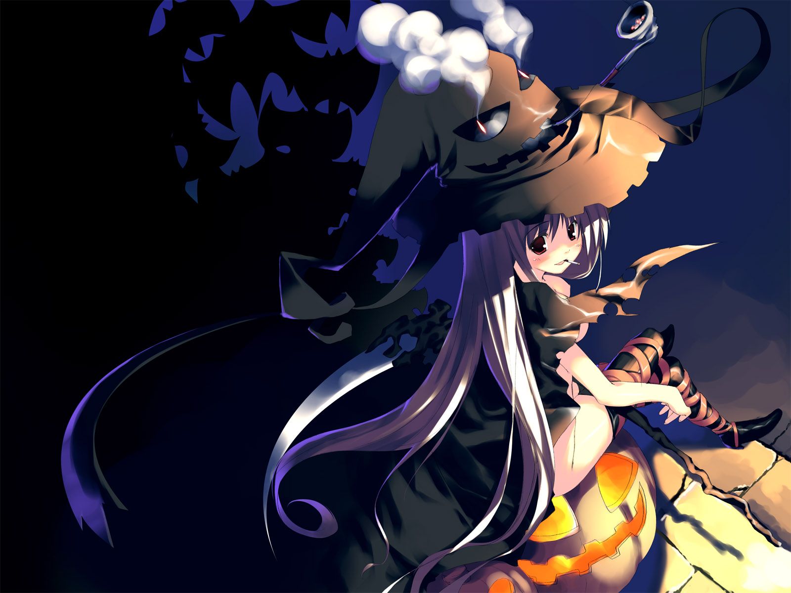 Aesthetic Halloween Anime Girl Wallpapers Wallpaper Cave