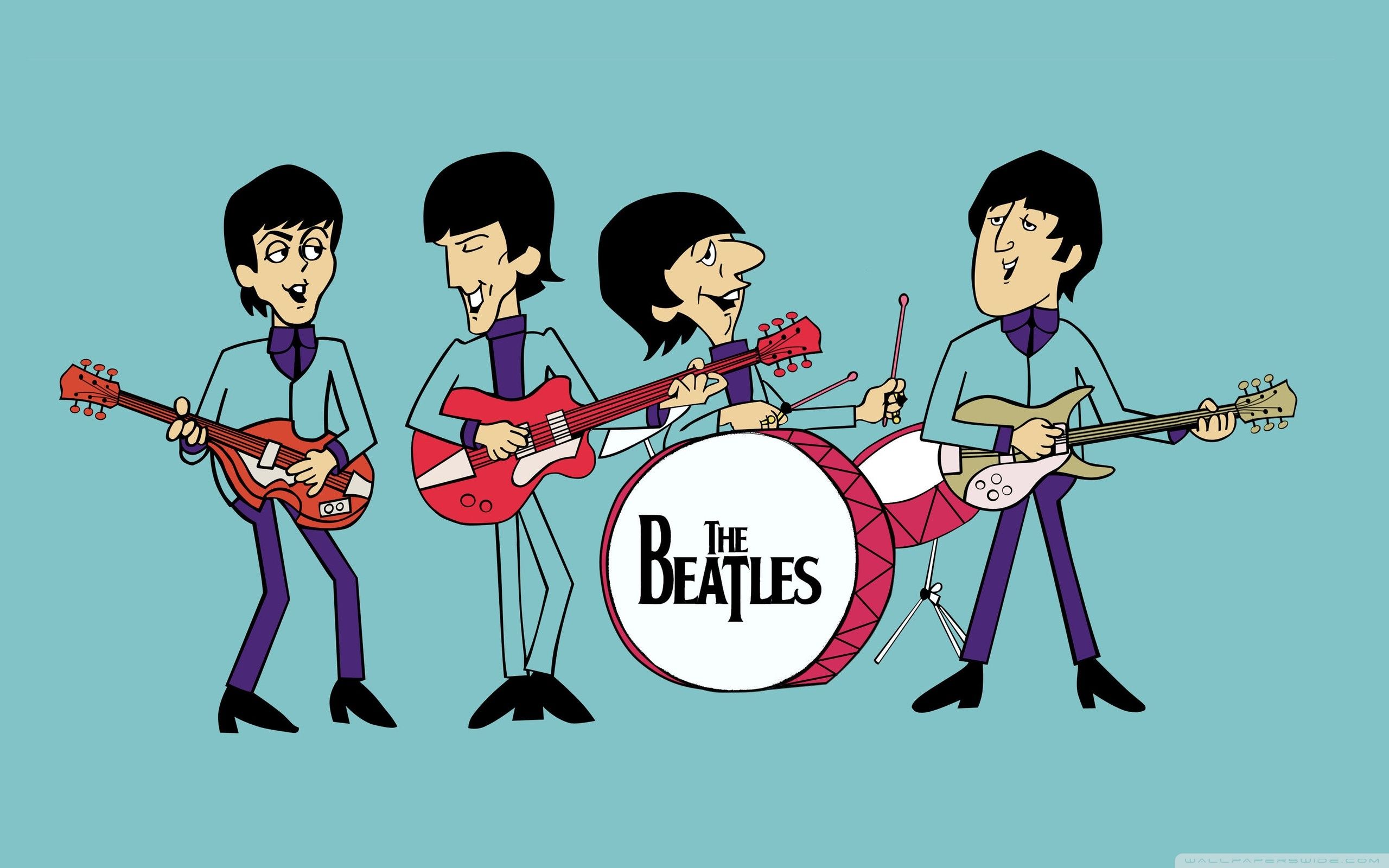 The Beatles Cartoon Ultra HD Desktop Background Wallpaper for 4K UHD TV, Tablet