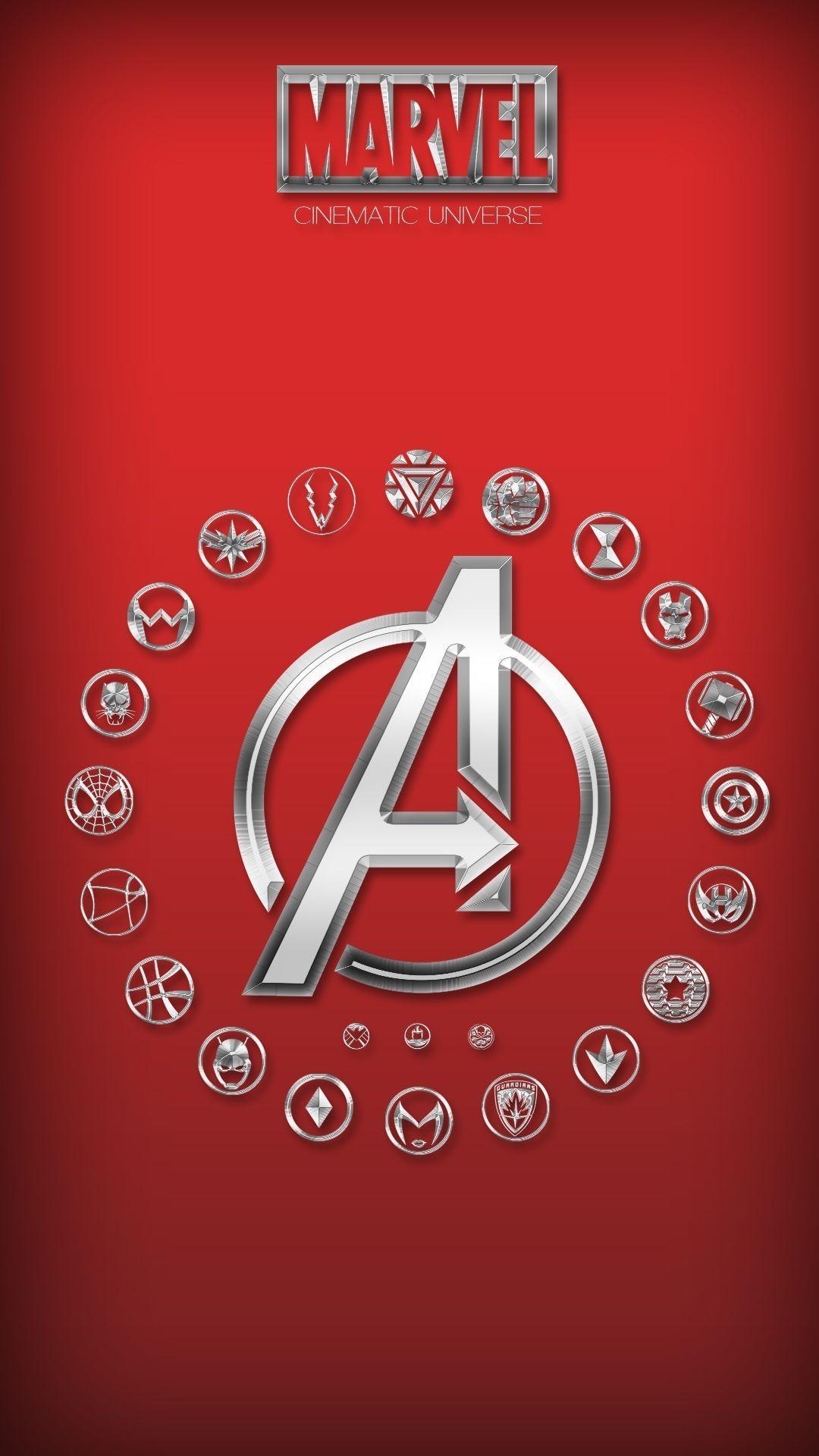 Wallpaper HD iPhone Avengers Logo