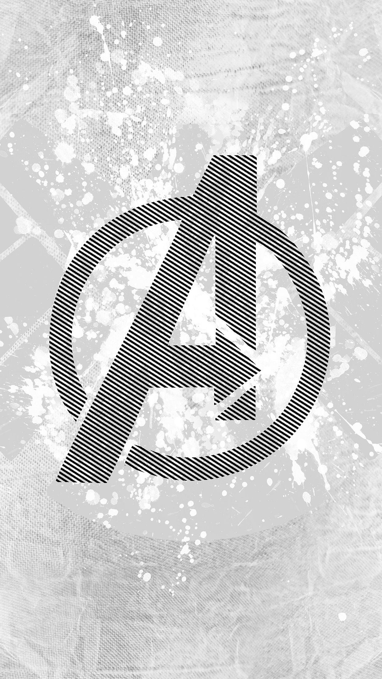 Avengers Logo Art Hero White Wallpaper