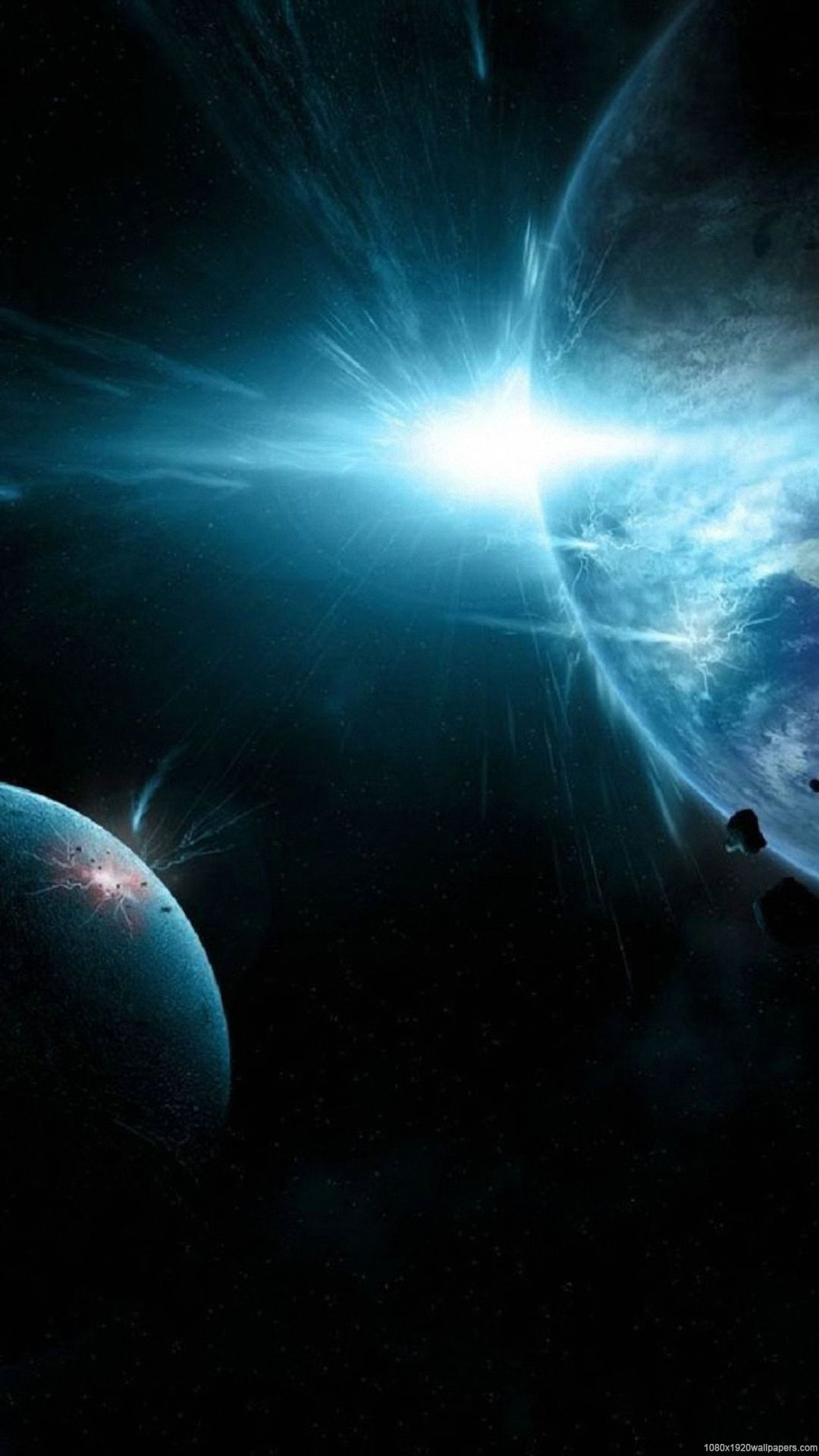 Cool Space Sky Black Earth Moon Wallpaper HD