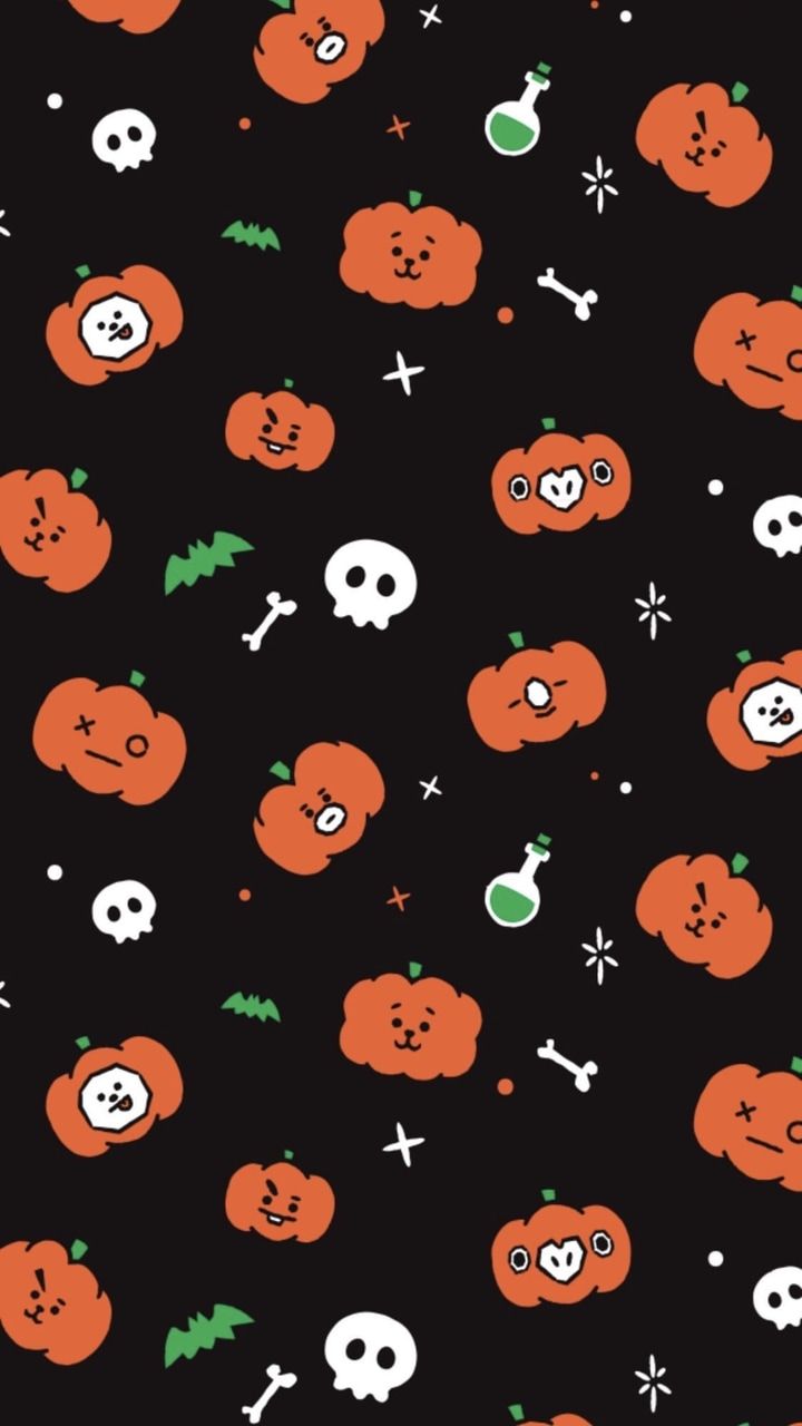 BT21 Halloween Background uploaded