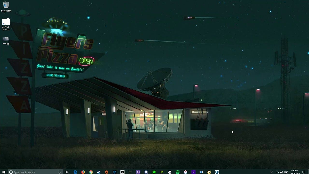 Flyers Pizza Retro Diner [wallpaper engine]