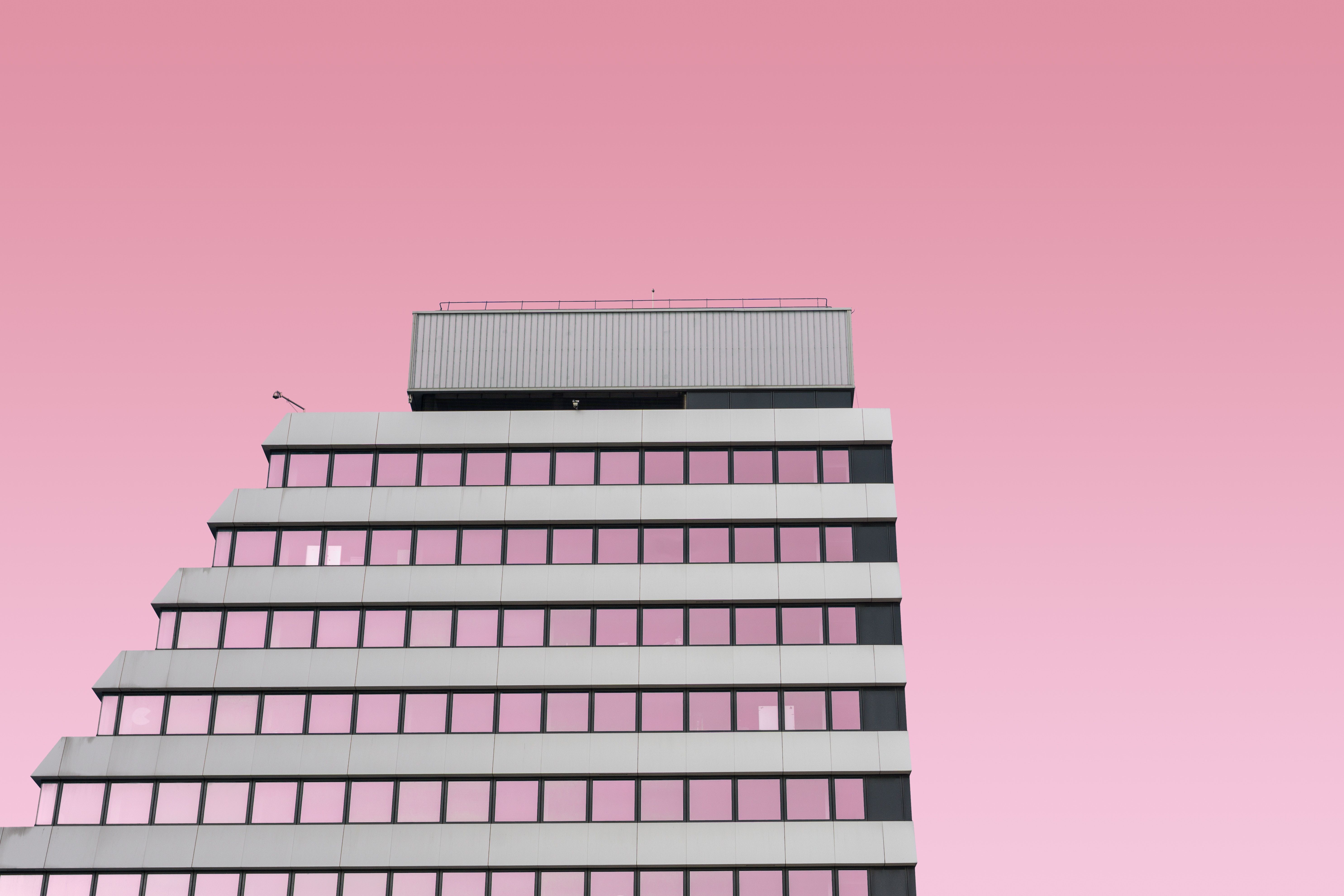 5941x3961 #sky, #minimalism, #gradient, #Creative Commons image, # minimalist, #building, #architecture, #minimal, #paris, #pink, #modern, #clean, #architectural, #window. Mocah.org HD Desktop Wallpaper