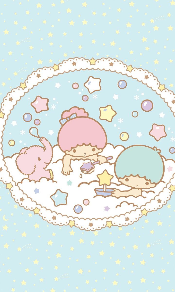 art, baby, background, beautiful, beauty, blue background, bubbles, cartoon, couple, cute art, cute baby, drawing, elephant, illustration, kawaii, pastel, sanrio, stars, wallpaper, we heart it, little twin stars, beautiful art, pastel color