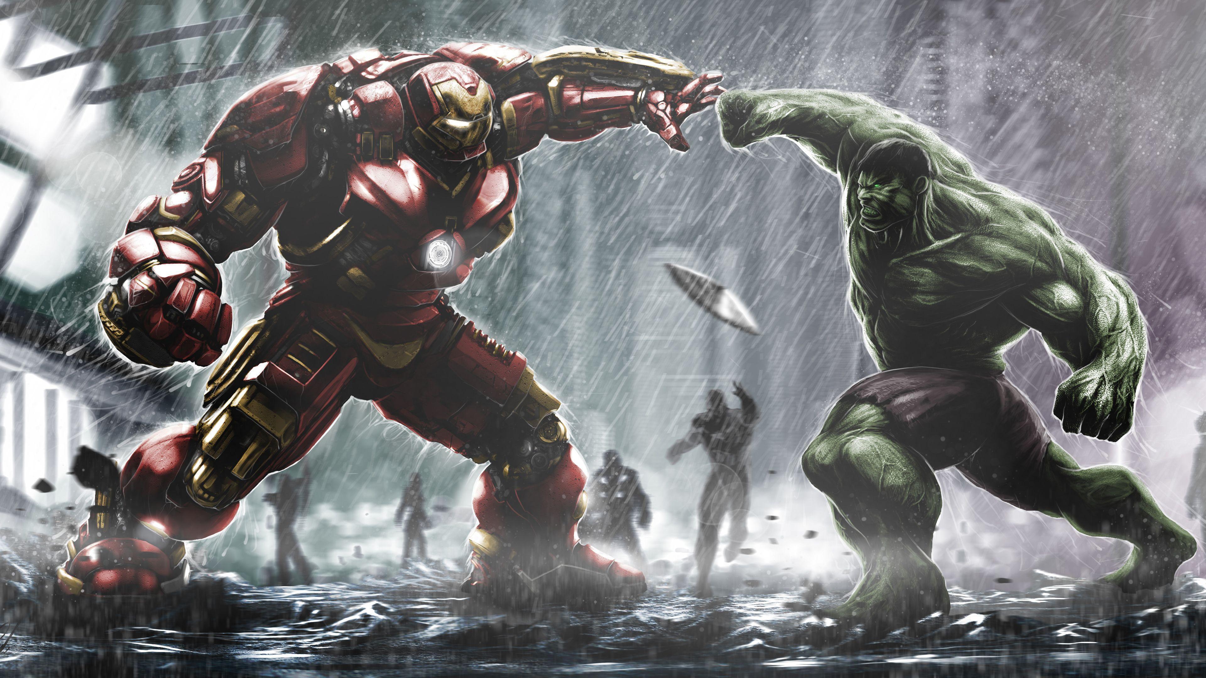 Iron Man Vs Hulk Wallpaper Free Iron Man Vs Hulk Background