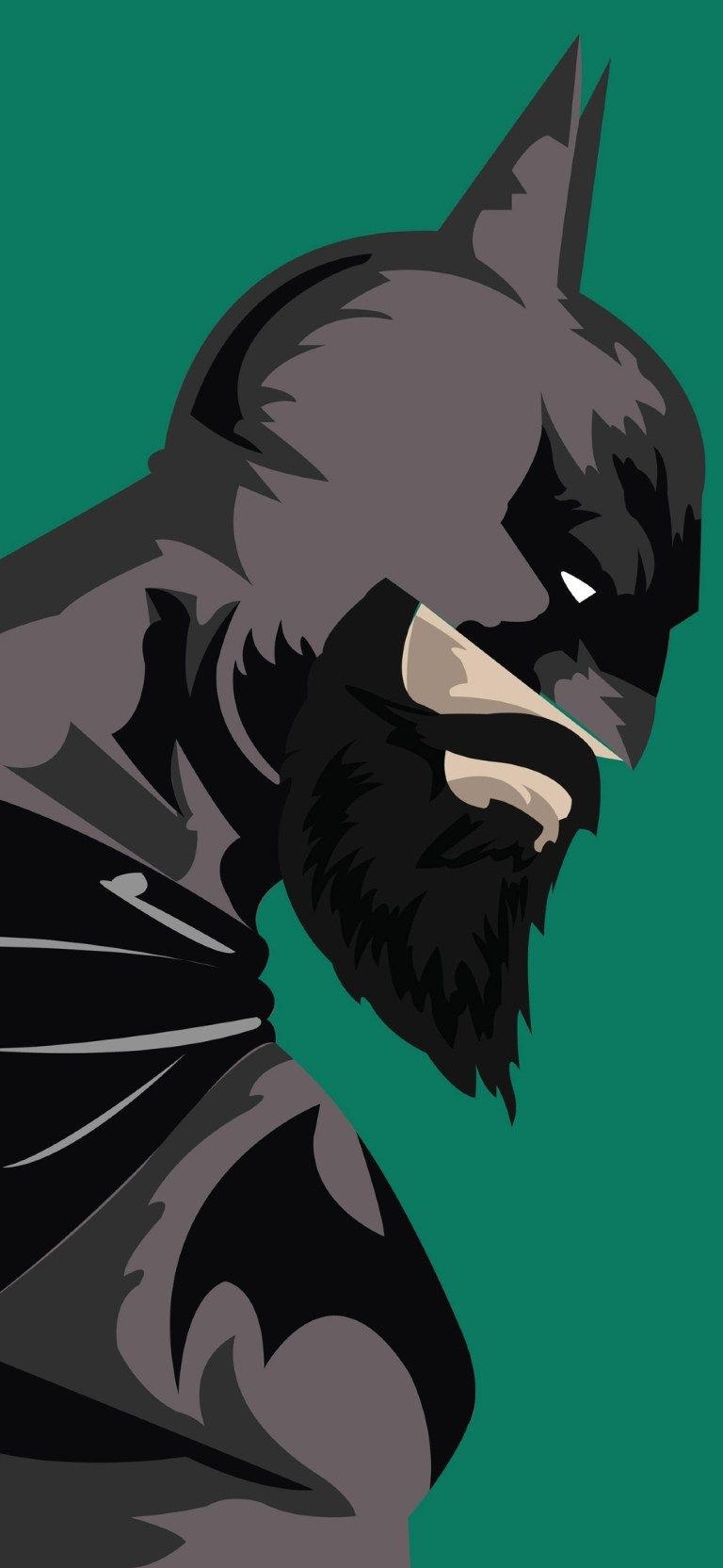 Batman Beard Superhero Funny iPhone 4K Wallpaper Download