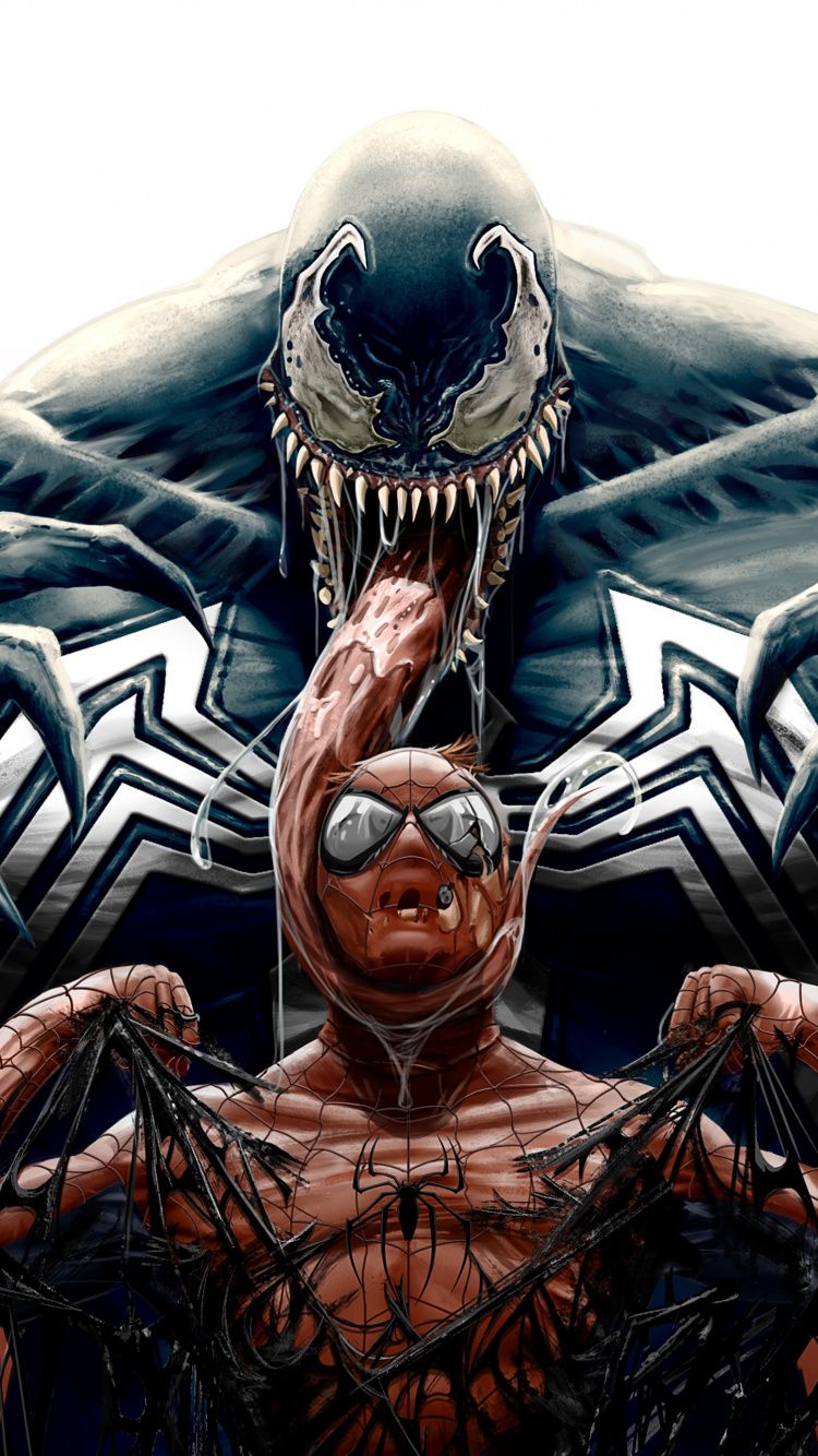 Spider Man, Venom, Marvel Comics, Superheroes, Art, Marvel Wallpaper 4k