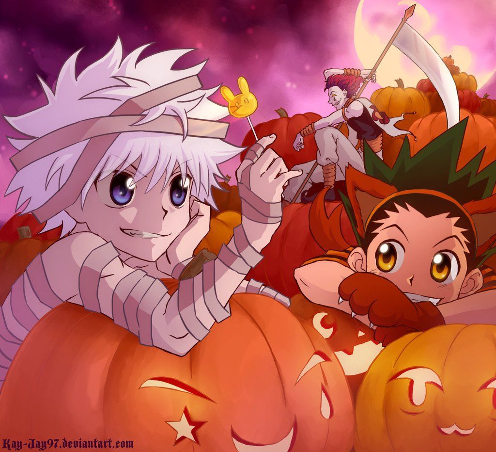 Gon and Killua. And Hisoka XD Halloween. Hunter x hunter, Hunter anime, Anime