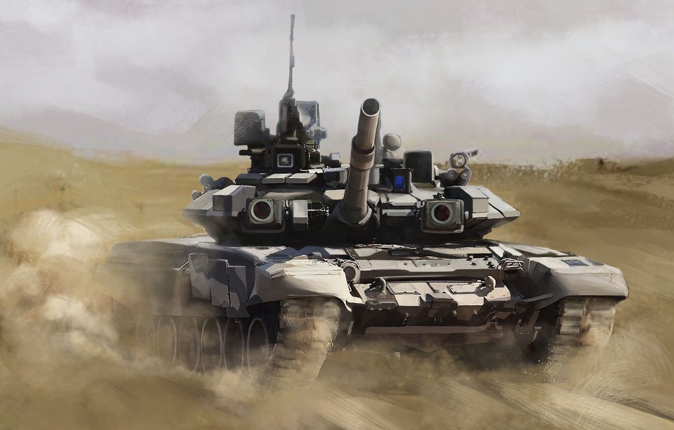 Wallpaper Painting, T- Main Battle Tank image for desktop, section оружие