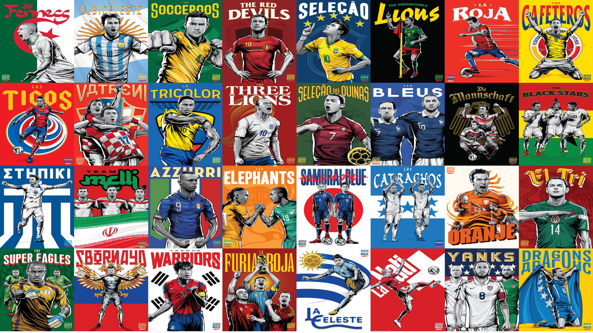 All the National teams in 2014 FIFA world Cup Brazil FIFA World Cup Brazil