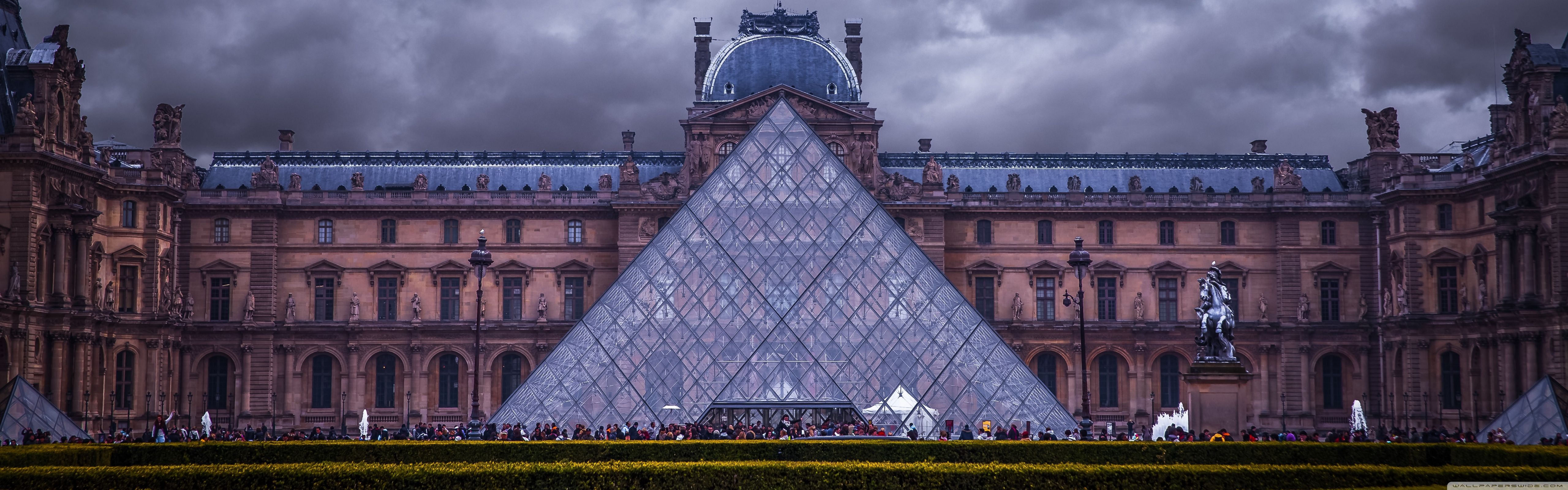 Louvre Museum, Paris, France Ultra HD Desktop Background Wallpaper for 4K UHD TV, Widescreen & UltraWide Desktop & Laptop, Multi Display, Dual Monitor, Tablet