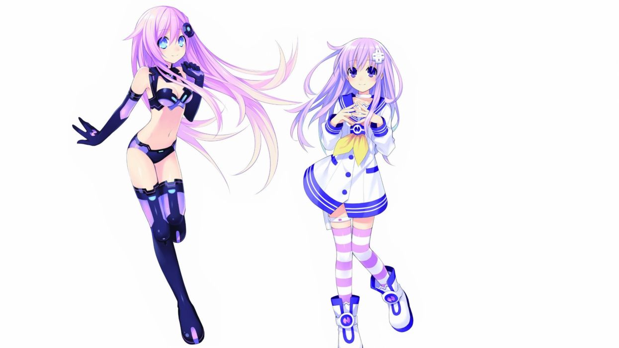 Video games purple hair simple background anime girls Hyperdimension Neptunia Purple Heart wallpaperx1500