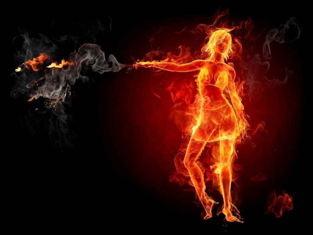 Hot Burning Girl Wallpaper. Artistic wallpaper, Unique wallpaper, 3D desktop wallpaper