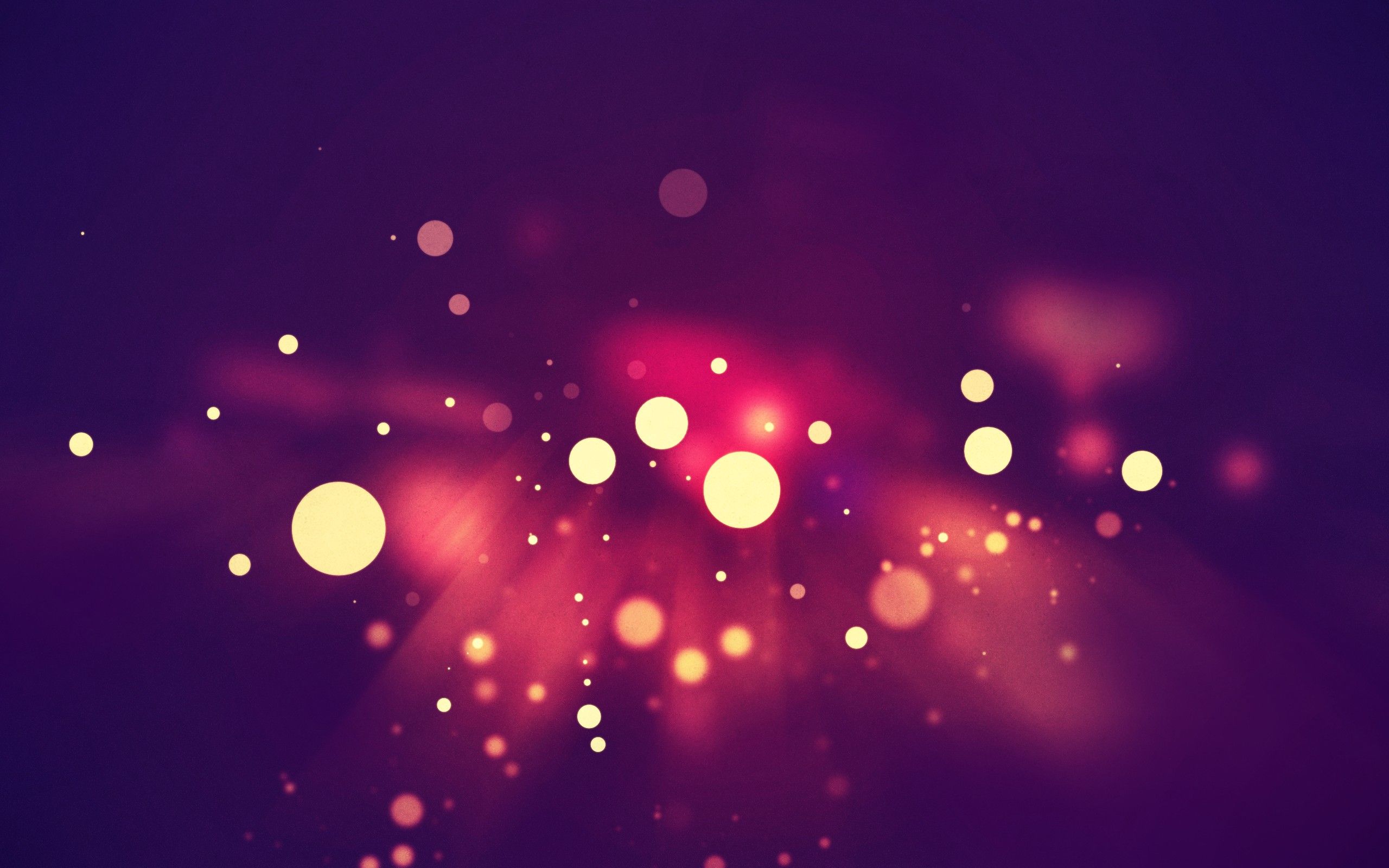 Yellow Bokeh Circles Abstract Desktop Wallpaper