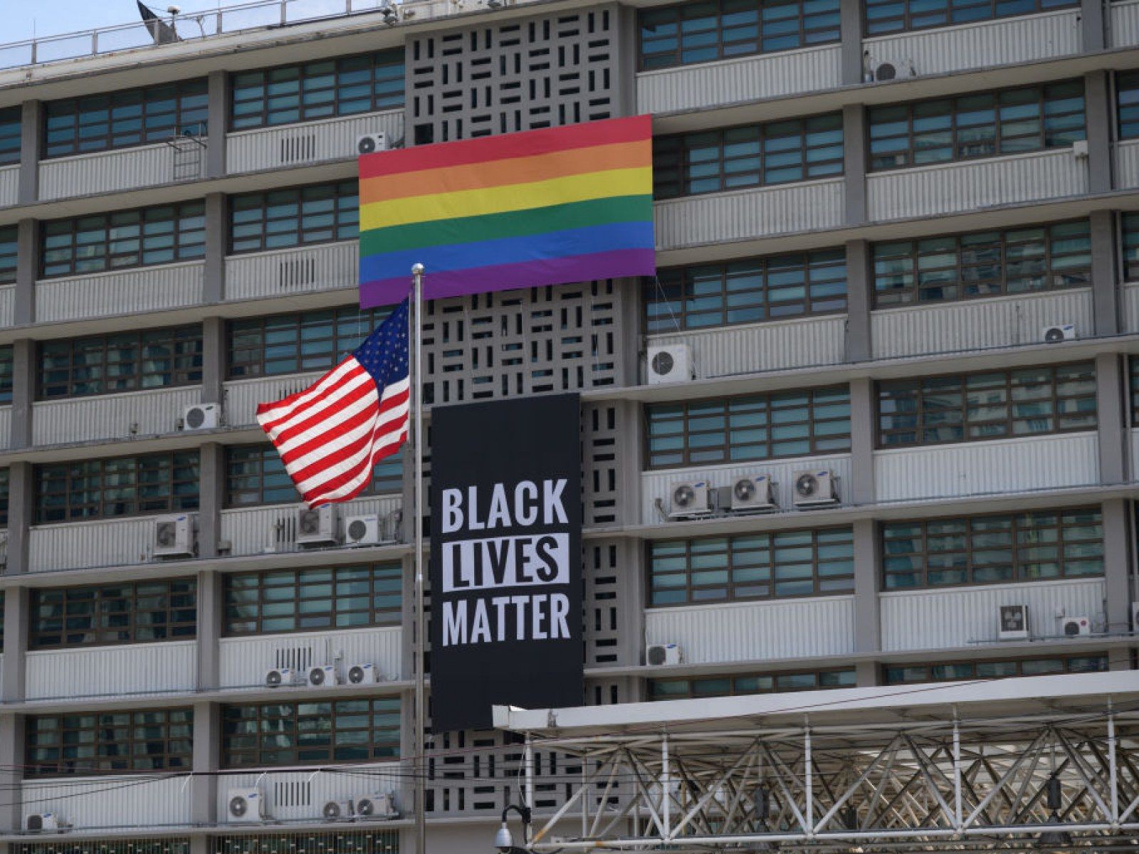 Black Lives Matter and LGBTQ Pride Banners Removed From U.S. Embassy in South Korea
