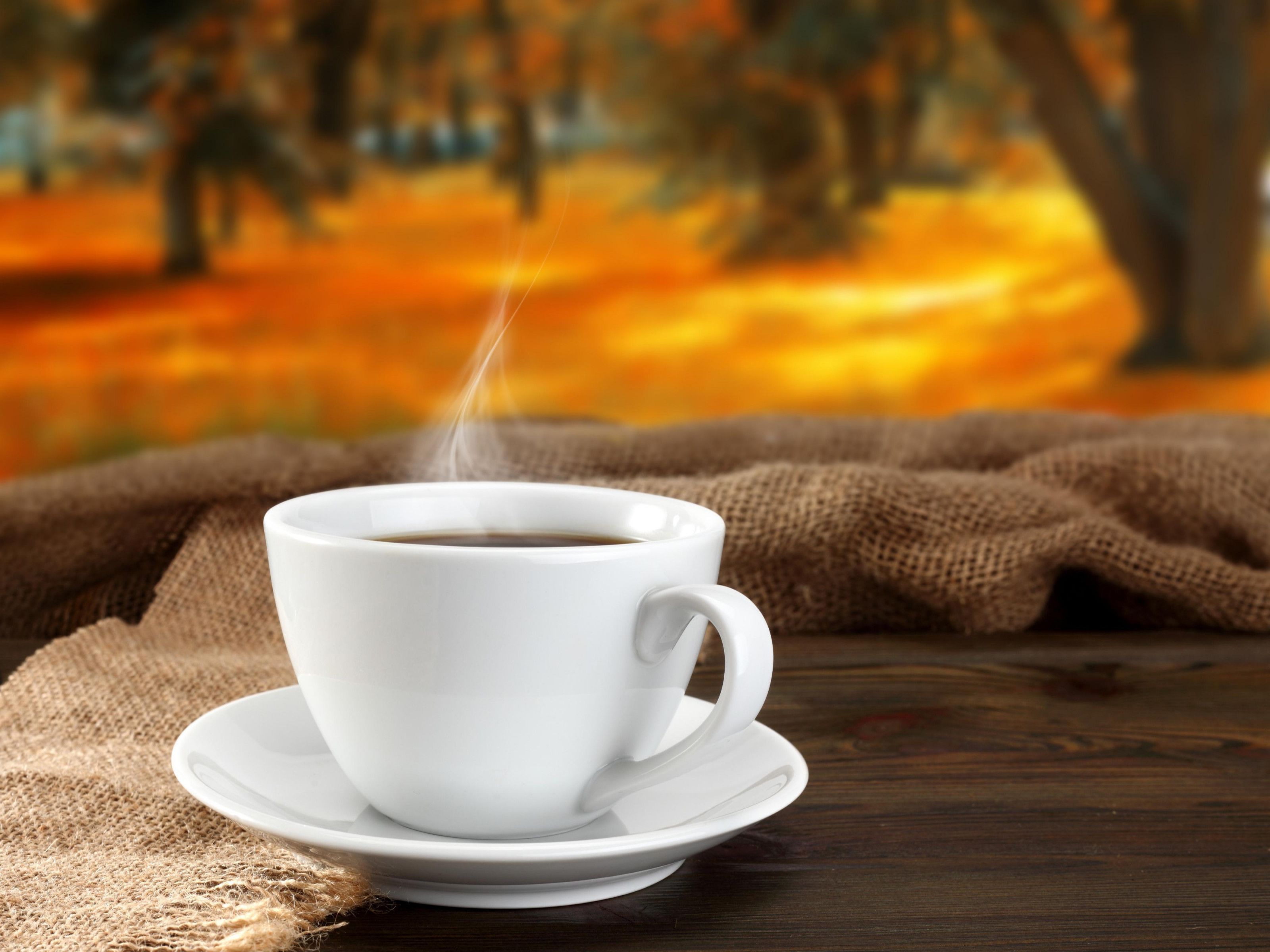 Autumn coffee HD desktop wallpaper, Widescreen, High Definition