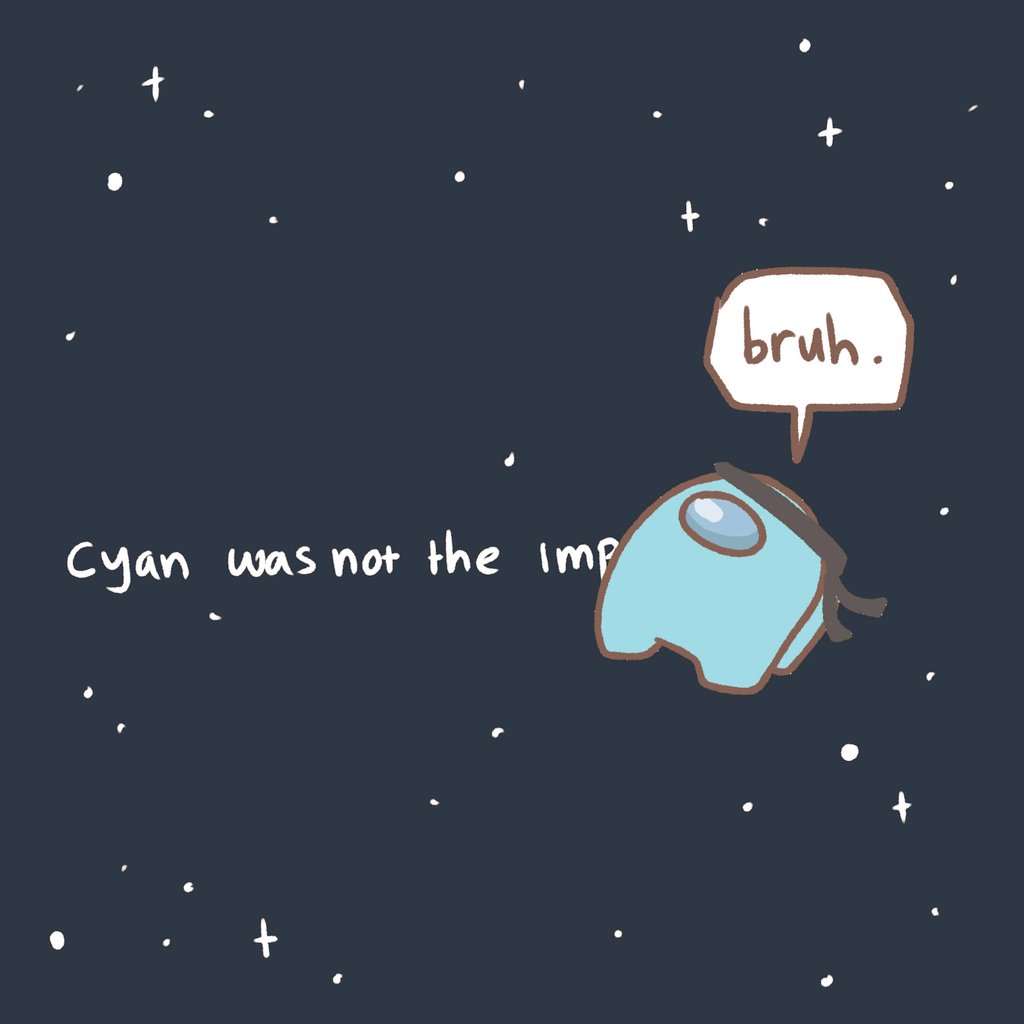 Cyan among us  ศิลปะ