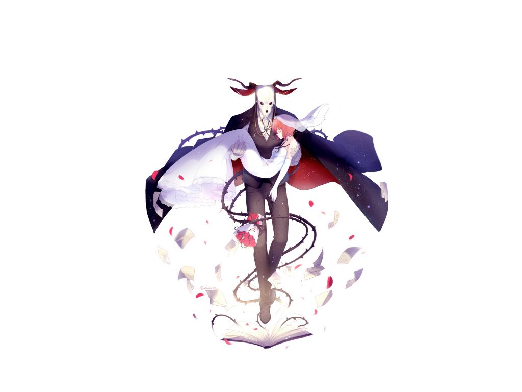 Desktop wallpaper minimal, chise hatori, elias ainsworth, ancient magus bride, anime, HD image, picture, background, 27eb7b