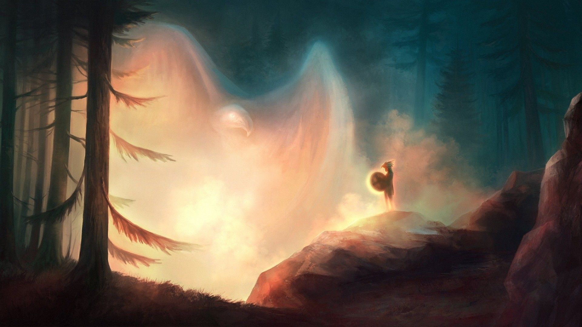 artwork, Fantasy Art, Forest, Eagle, Life Wallpaper HD / Desktop and Mobile Background