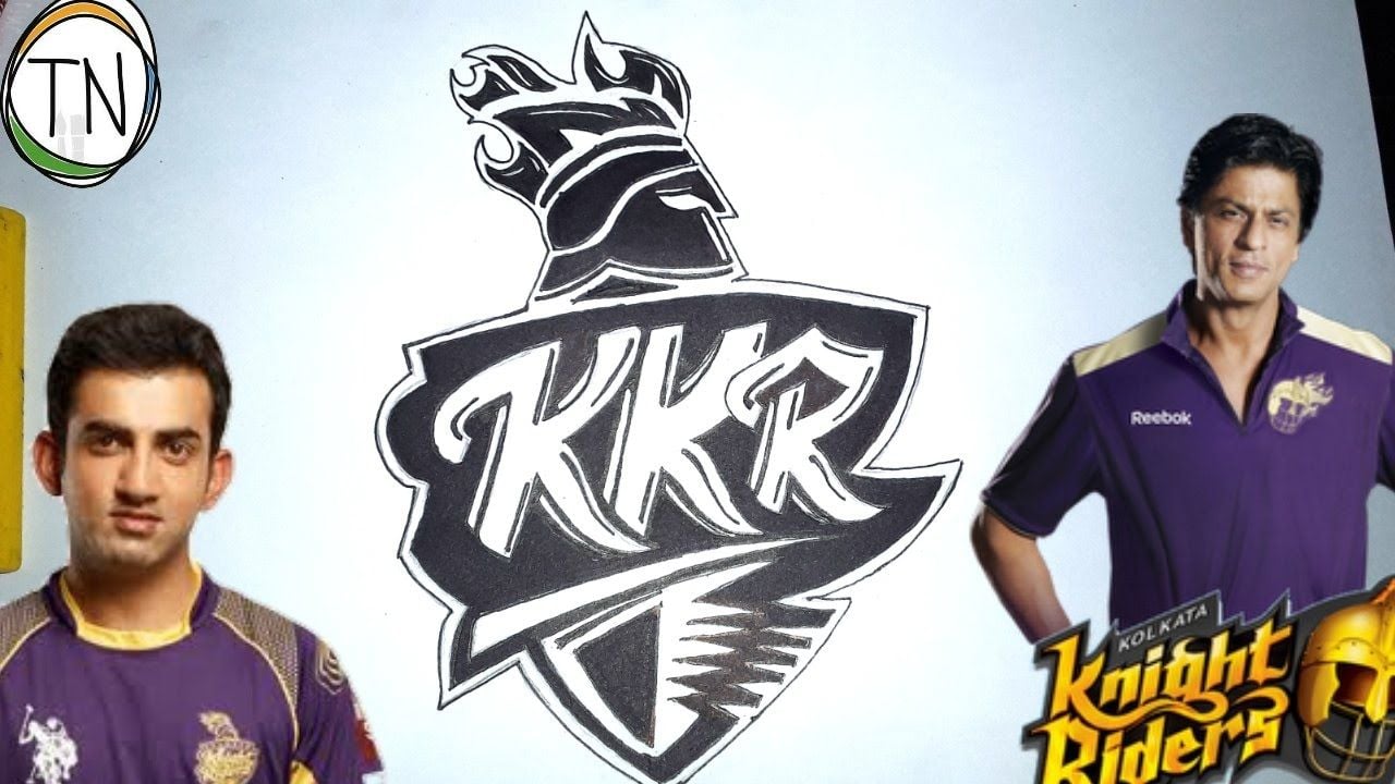 Drawing Kolkata Knight Riders (KKR) Logo