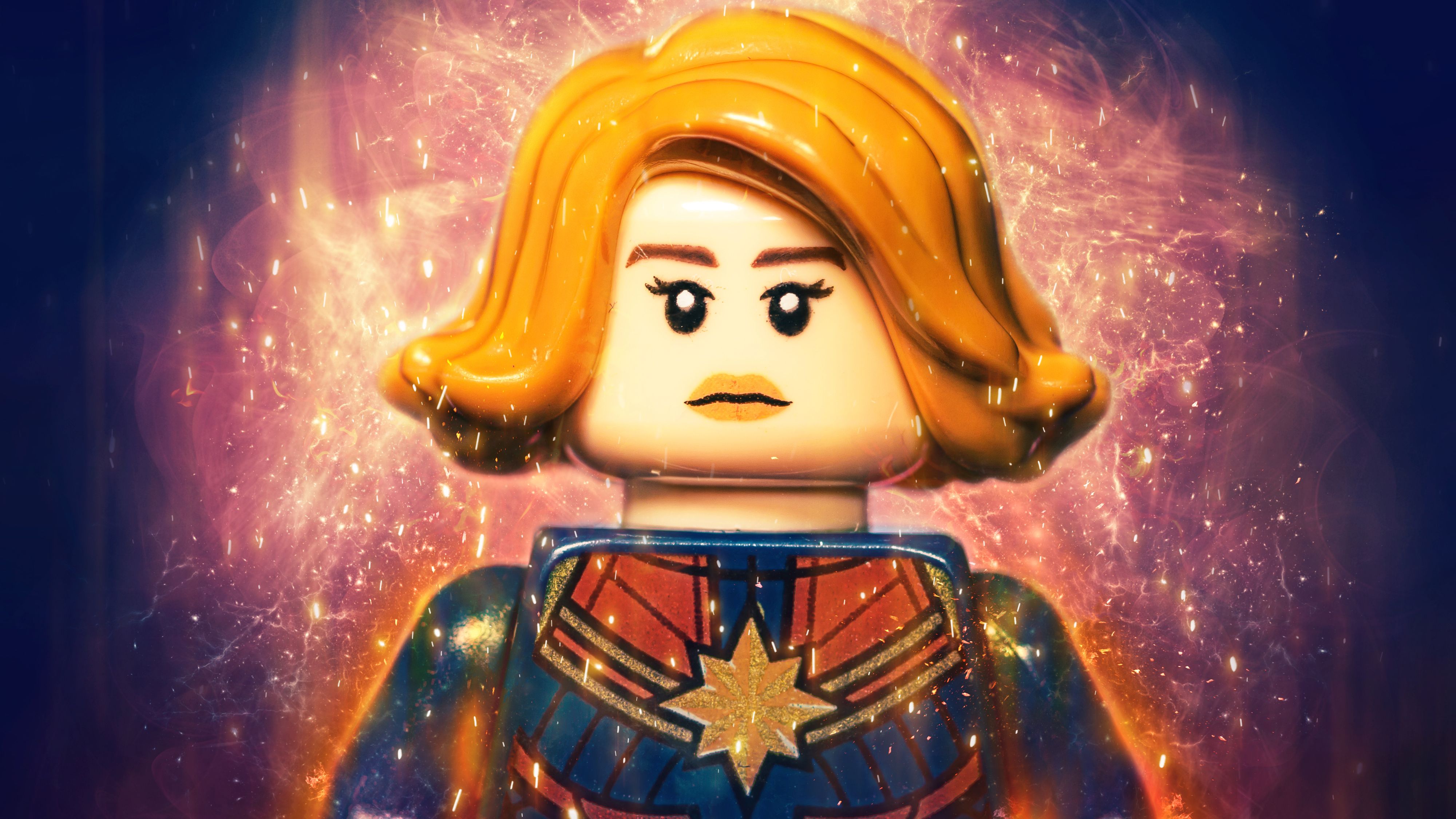 Captain Marvel Lego 4k, HD Superheroes, 4k Wallpaper, Image, Background, Photo and Picture