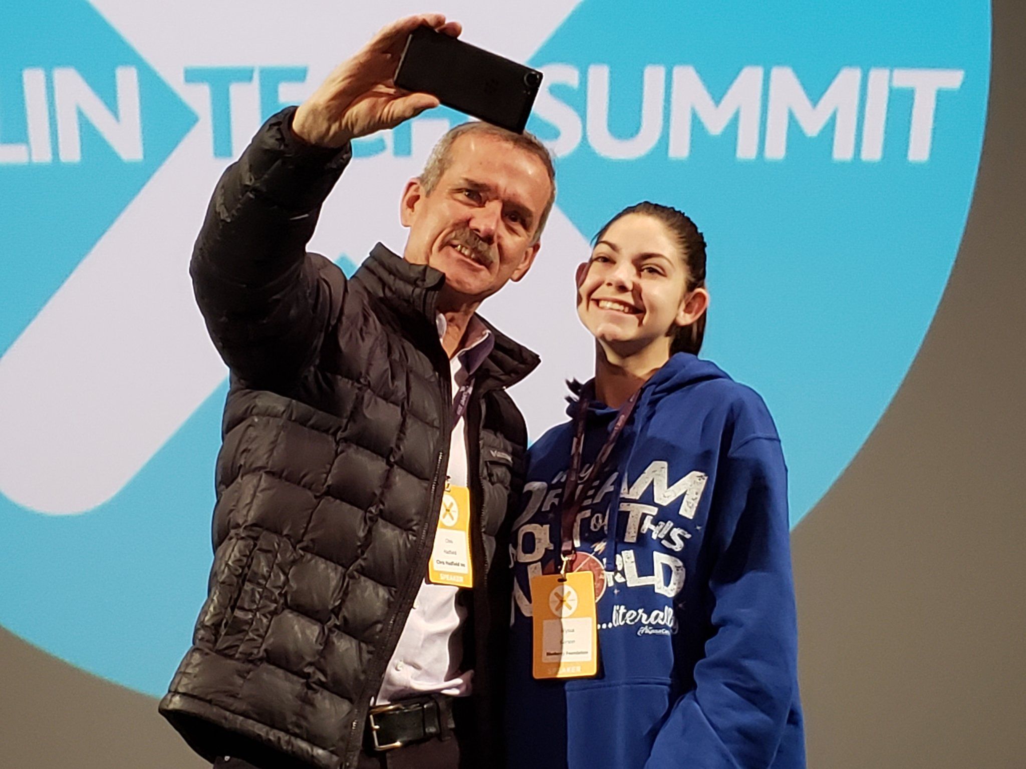 Alyssa Carson best days feature selfies with an astronaut especially Chris Hadfield #dts19