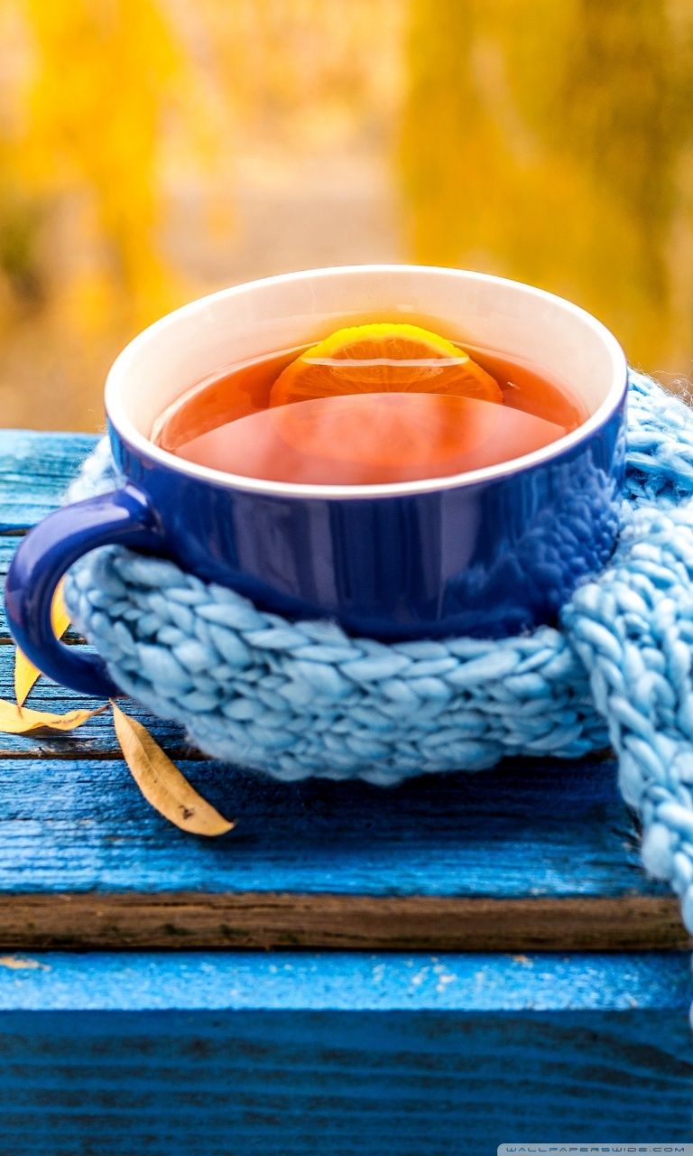 Cup of Tea, Autumn Ultra HD Desktop Background Wallpaper for 4K UHD TV, Widescreen & UltraWide Desktop & Laptop, Multi Display, Dual Monitor, Tablet