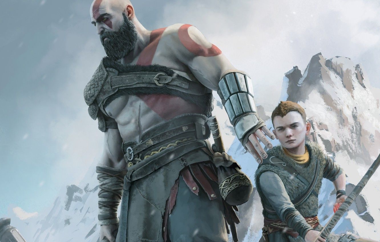 Wallpaper kratos, sony, loki, ps god of war atreus image for desktop, section игры