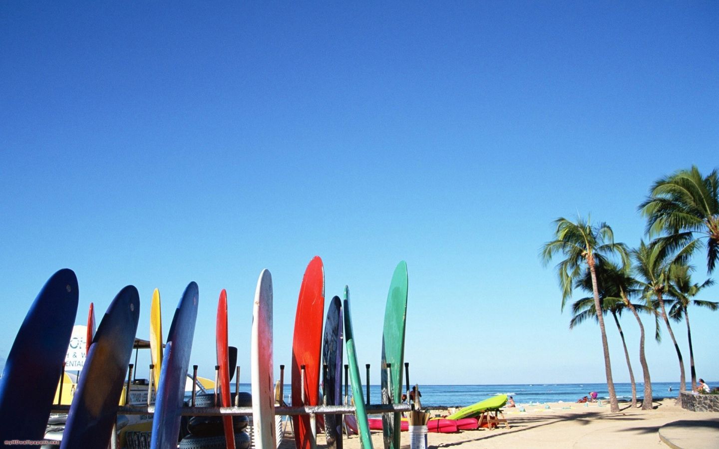 Desktop Wallpaper Surfing Board Beach, HD Image, Picture, Background, 7buea6