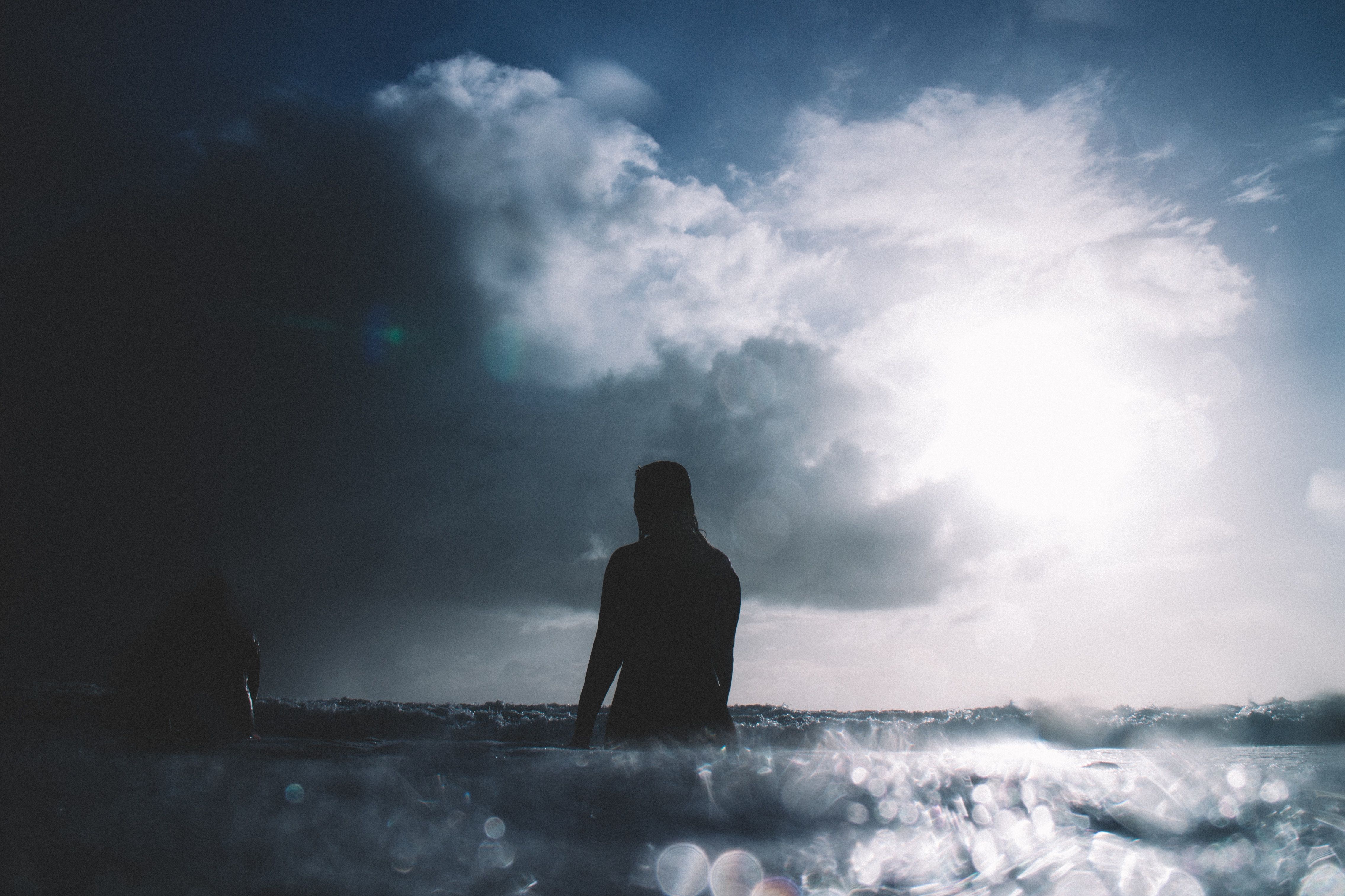 4542x3028 #cloud, #sky, #cloudy, #sea, #ocean, #woman, #girl, # wallpaper, #beach wallpaper, #silhouette, #Creative Commons image, #person, #surfing, #water, #beach background, #surf, #swim, #wave, #underwater, #surfer, #wafe. Mocah.org HD