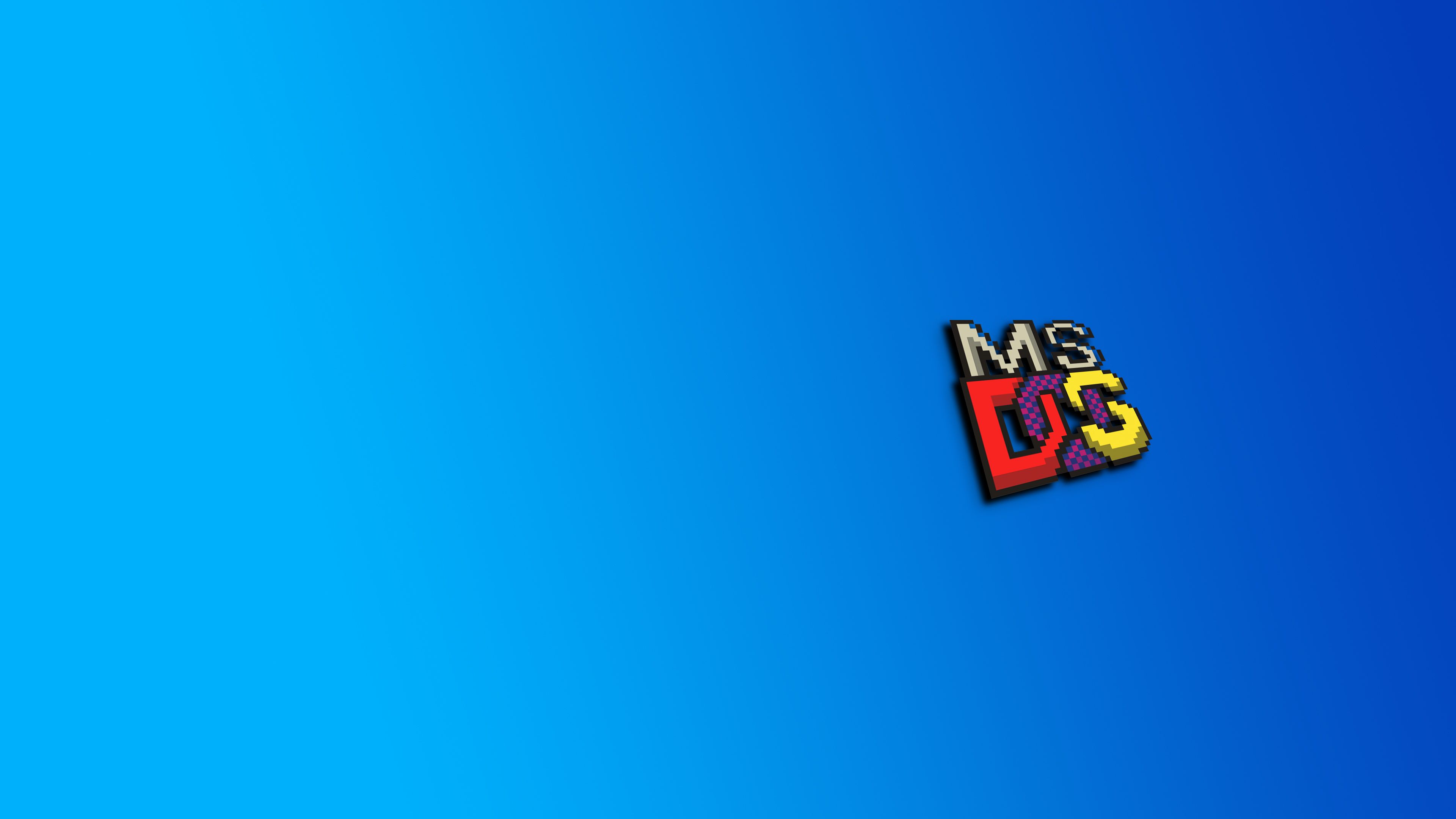 Ms Dos Logo 4k 2048x1152 Resolution HD 4k Wallpaper, Image, Background, Photo and Picture