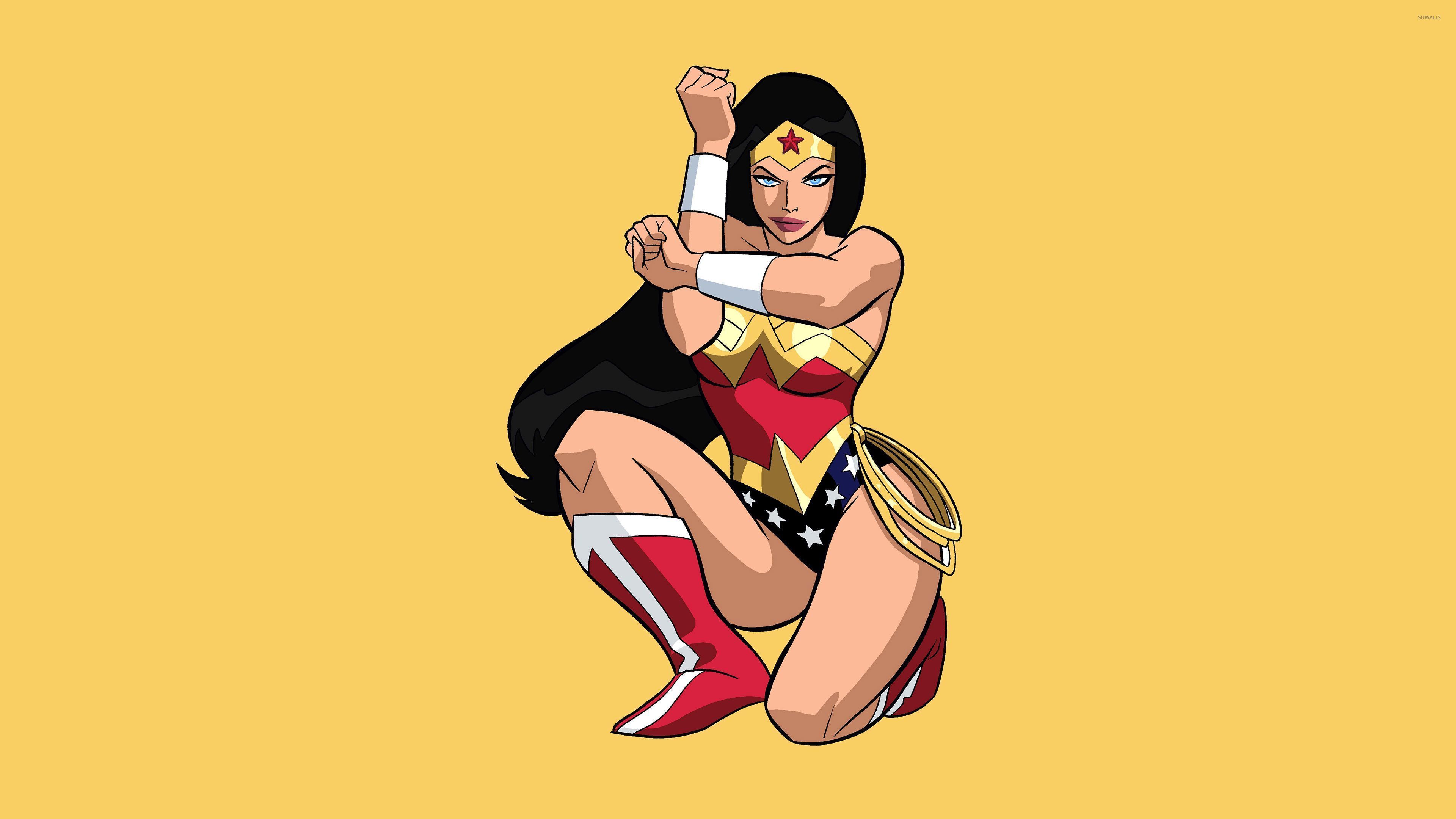 Wonder Woman protecting herself wallpaper wallpaper