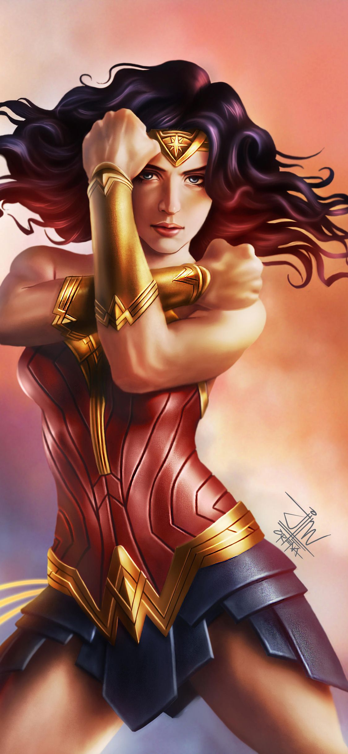 Wonder Woman DC Comic Art iPhone XS, iPhone iPhone X HD 4k Wallpaper, Image, Background, Photo and Picture