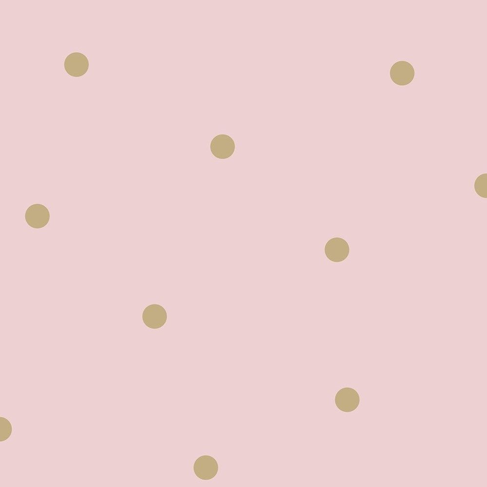 Holden Decor Make Believe Dotty Pink Gold Wallpaper