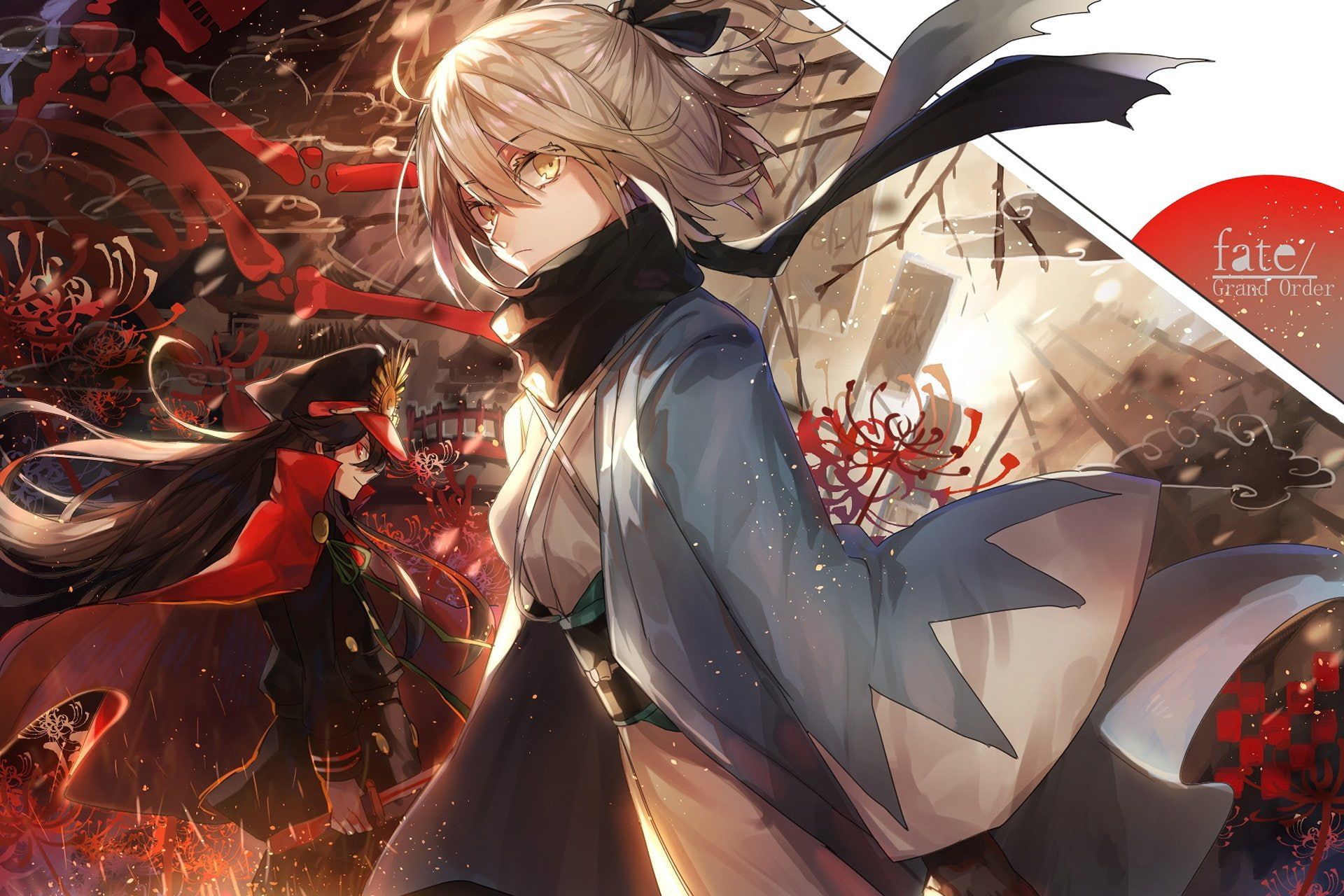 Fate Series Fate Grand Order Oda Nobunaga (Fate Grand Order) Okita Souji Sakura Saber P #wallpaper #hdwallpaper #desktop In 2020. Anime, Saber Fate Grand Order, Fate