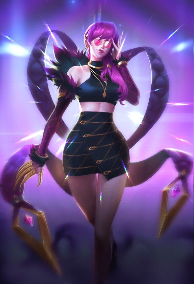 K DA Evelynn. Wallpaper & Fan Arts. League Of Legends
