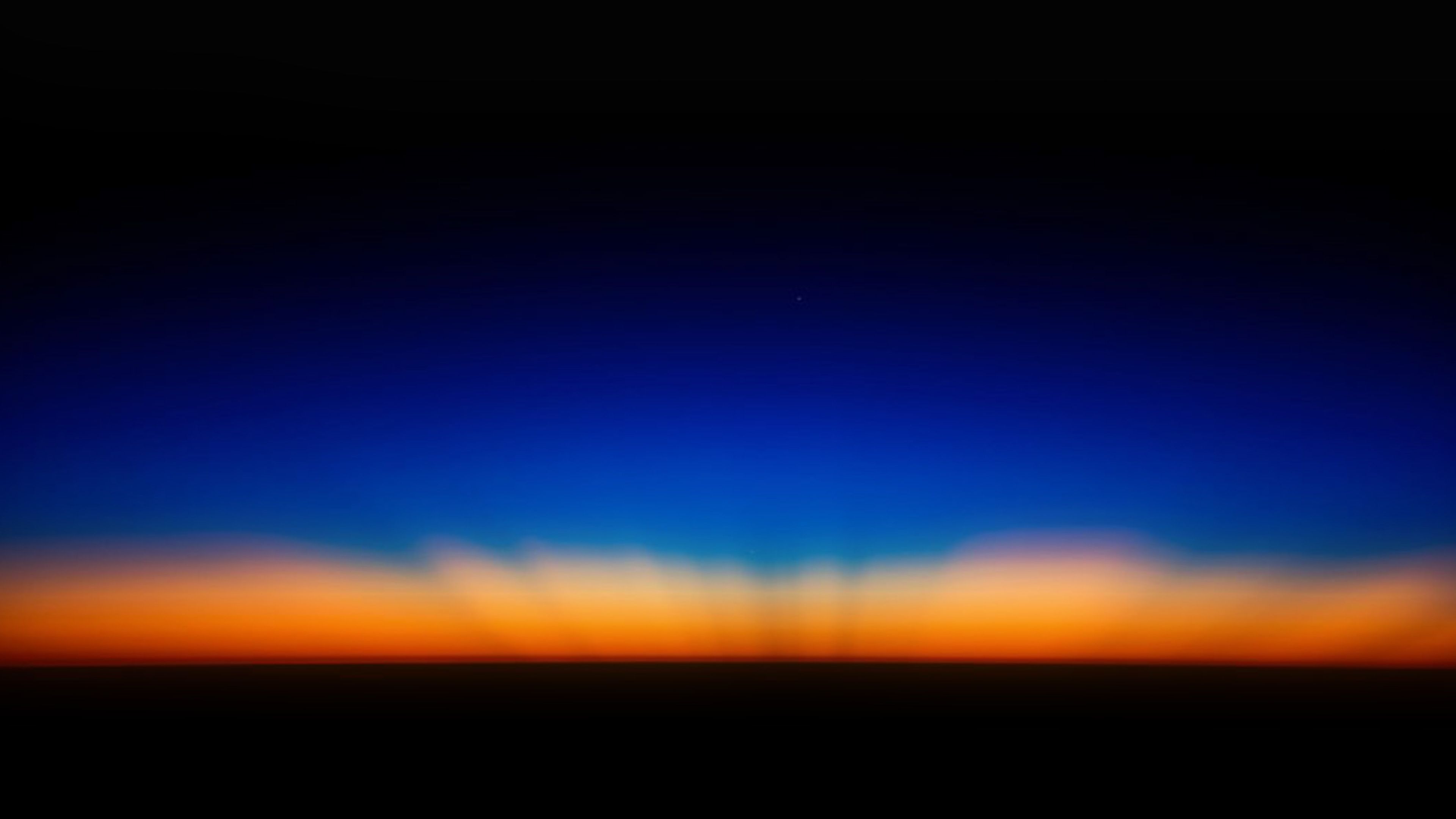 Sunset Dark Red Blue Horizontal Blur Gradation Wallpaper