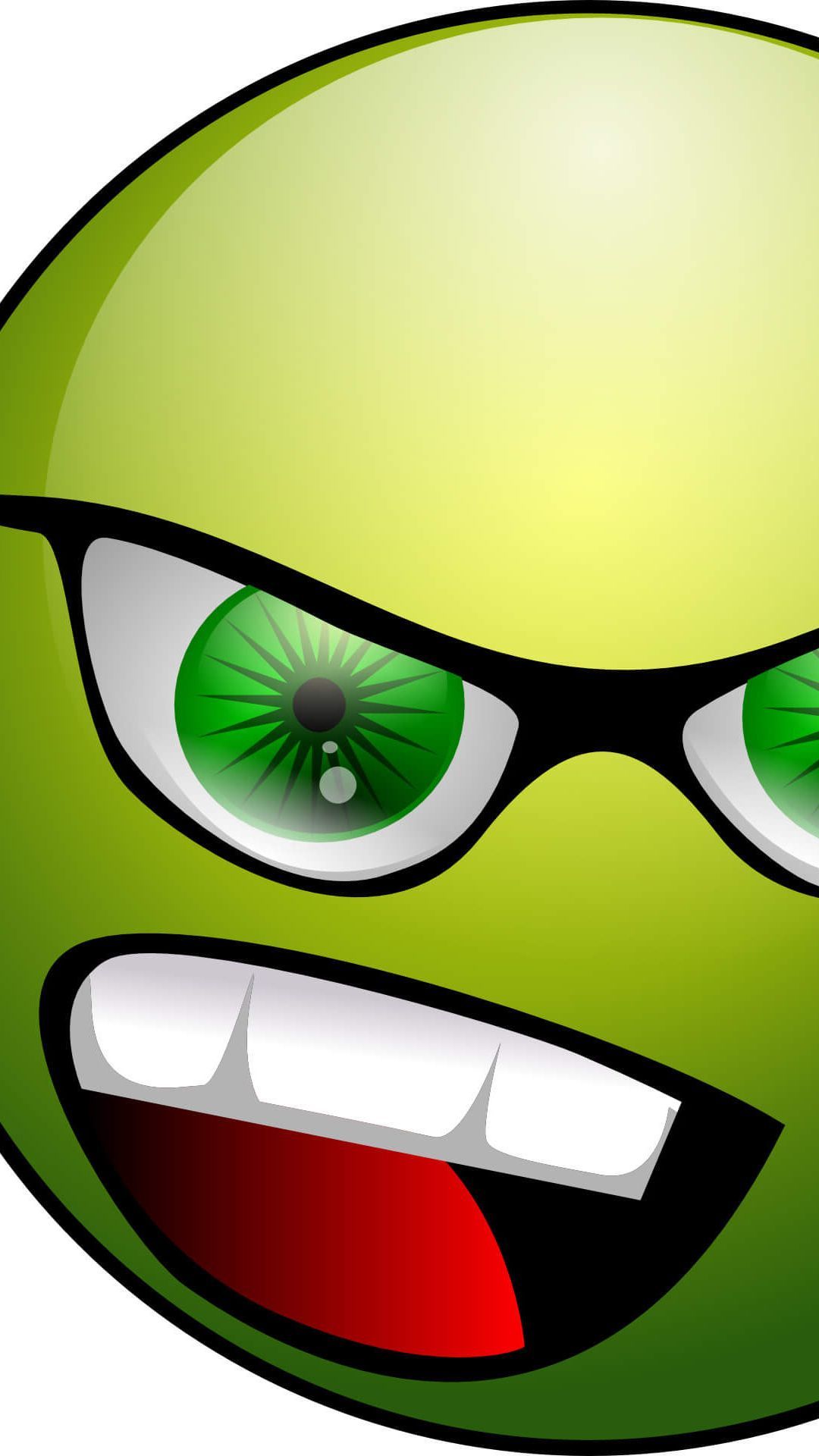 Green Angry Face Wallpaper