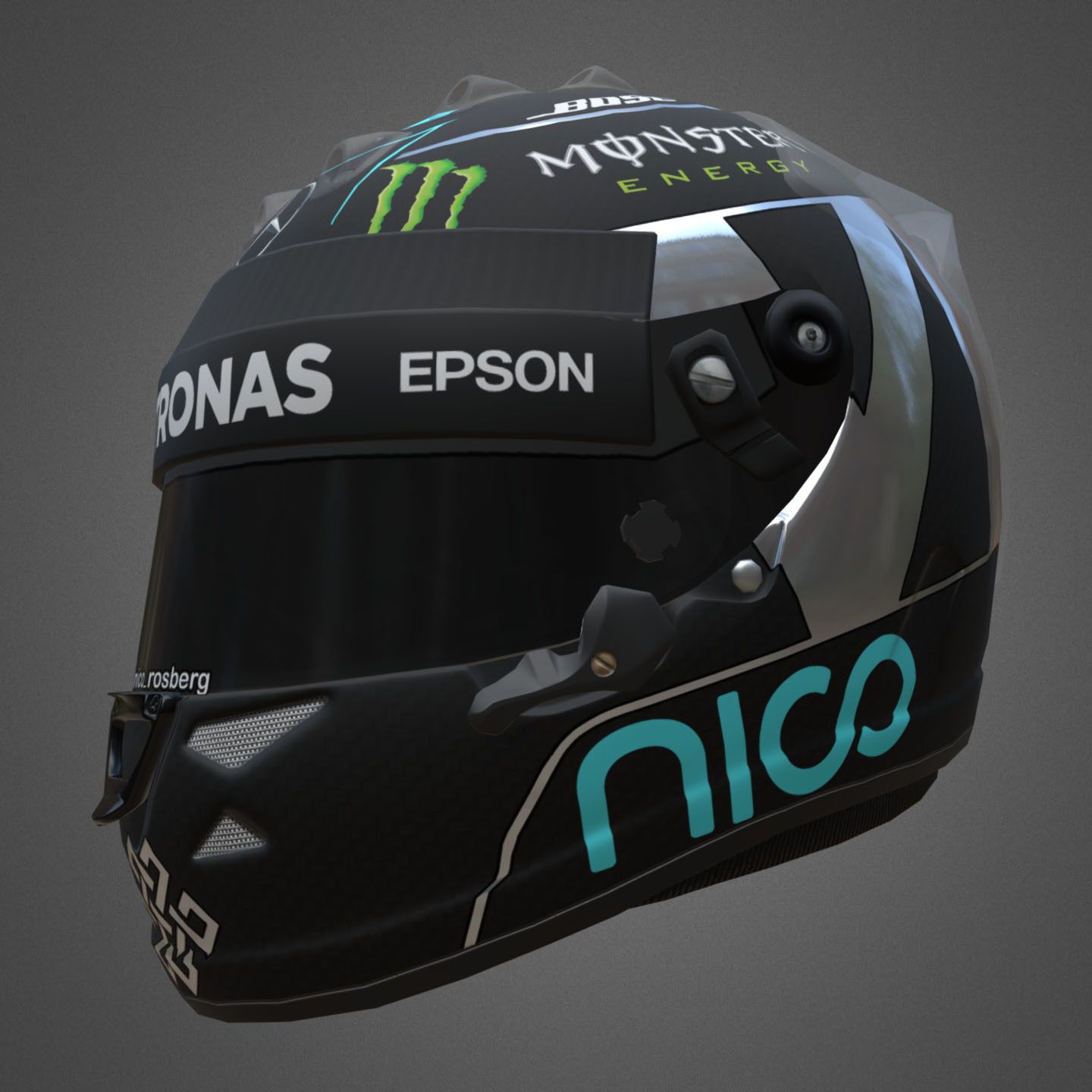 Nico Rosberg F1 Helmet, Adam Batham