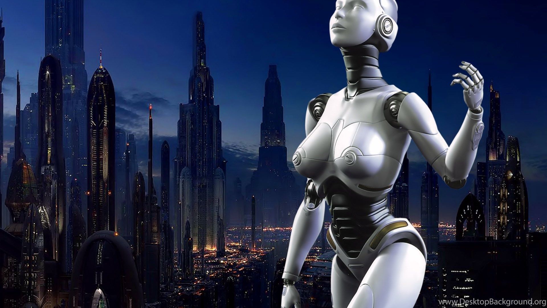 Woman Robot Wallpaper Desktop Background