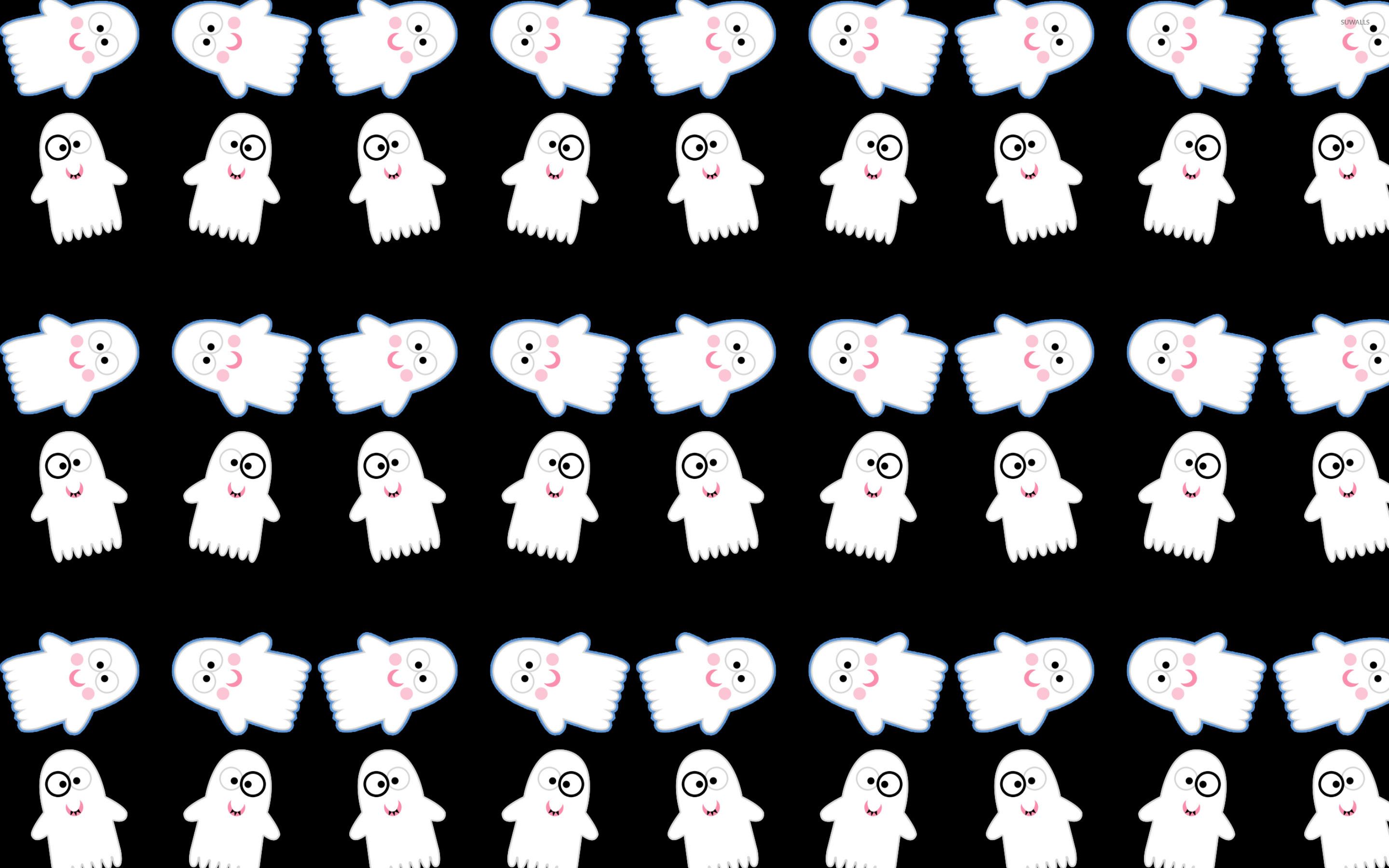 Sad Ghost Dark Blue Wallpapers - Aesthetic Halloween Wallpapers