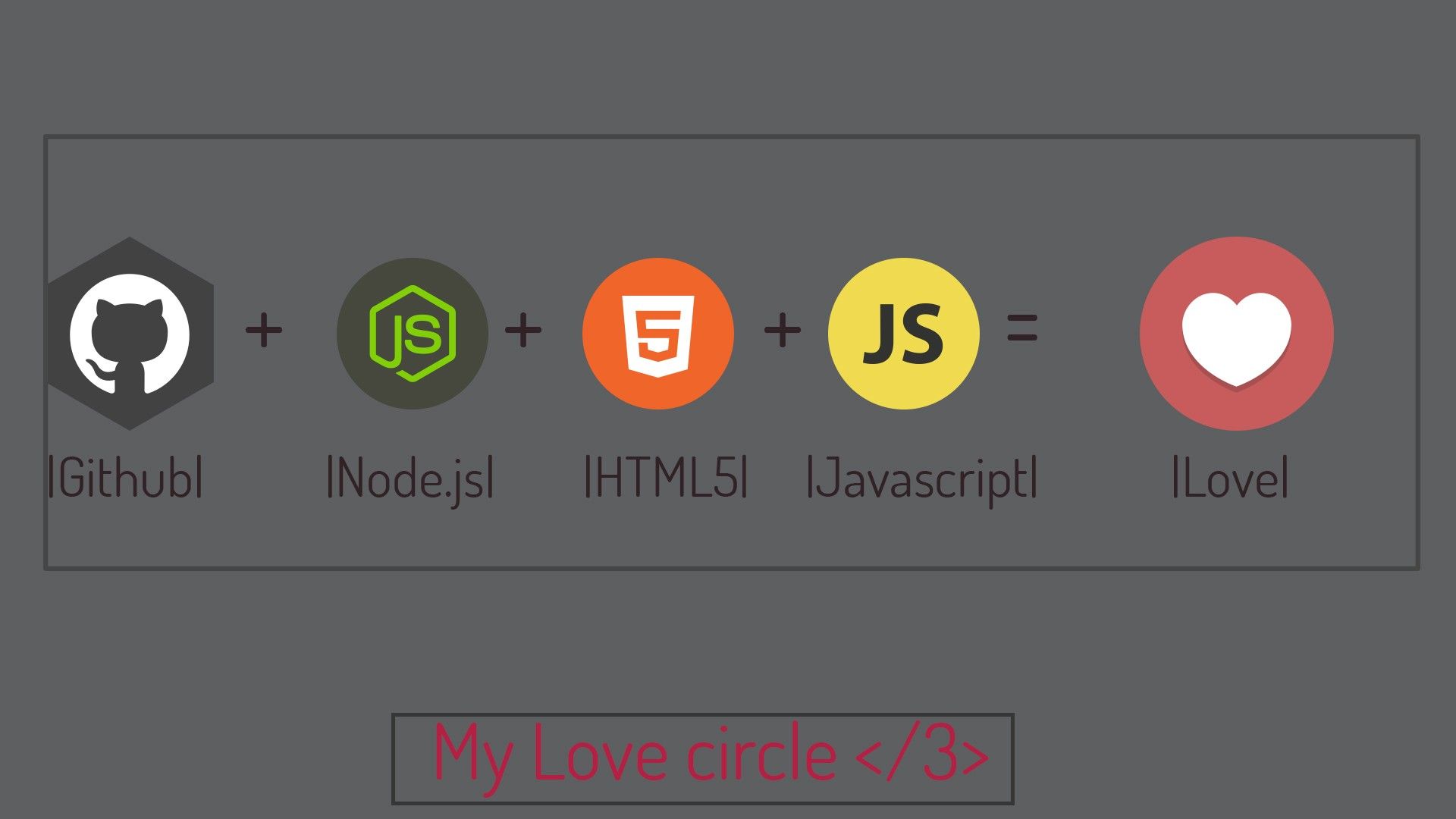 Node Js HTML JavaScript Web Design Love Flatdesign Wallpaper:1920x1080