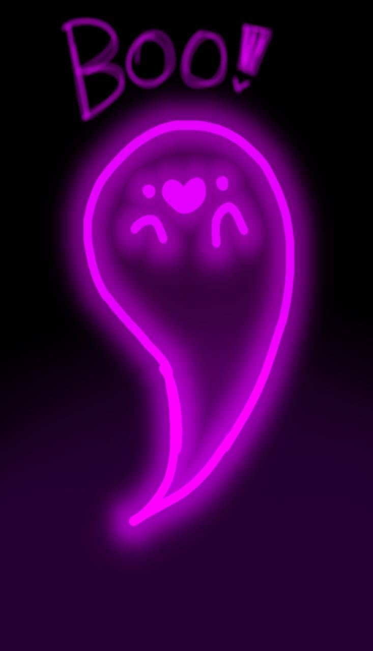 Cute pinky ghost wallpaper