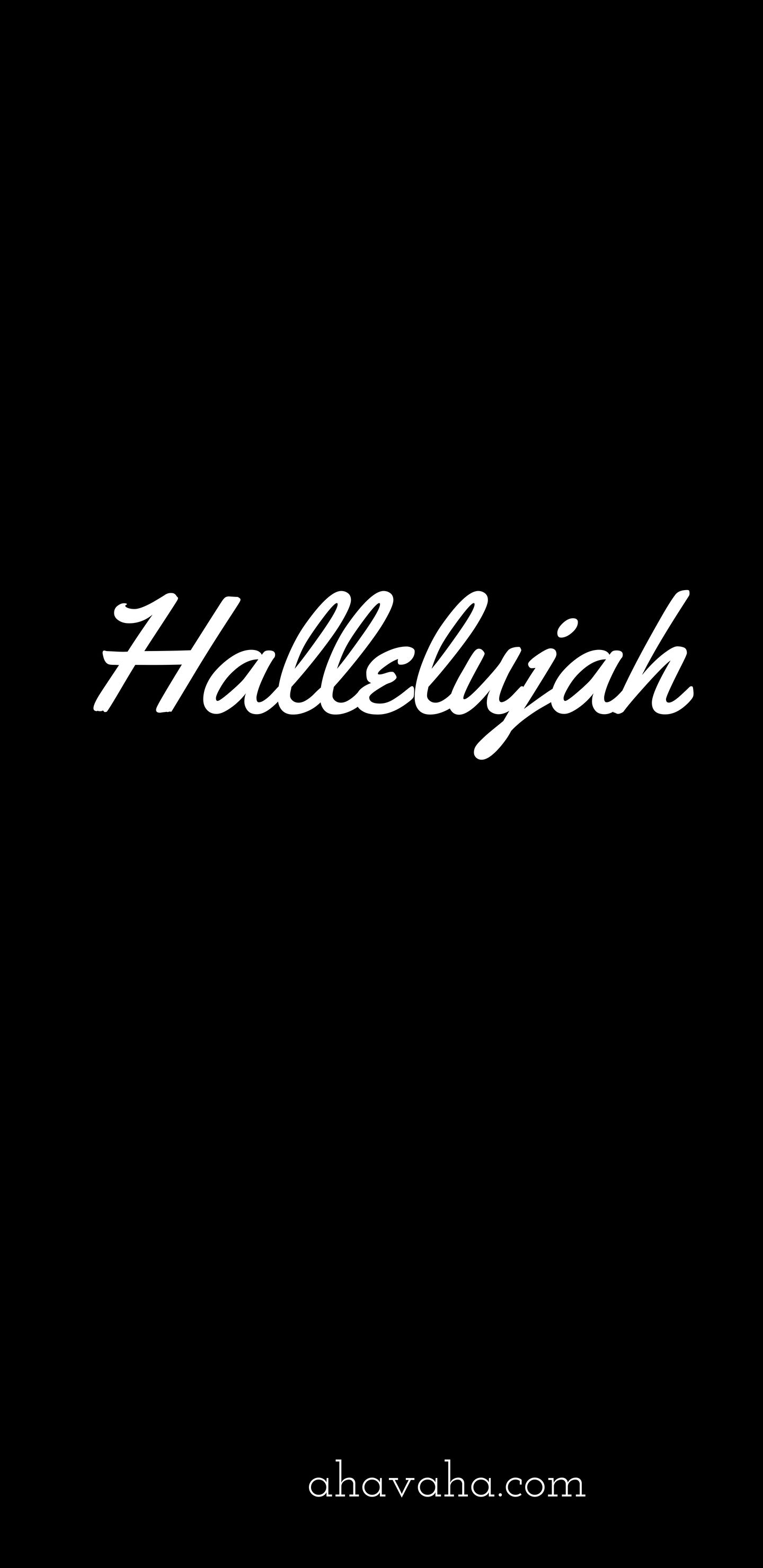 Hallelujah Themed Free Christian Wallpaper and Screensaver Mobile Phone Black Background 30