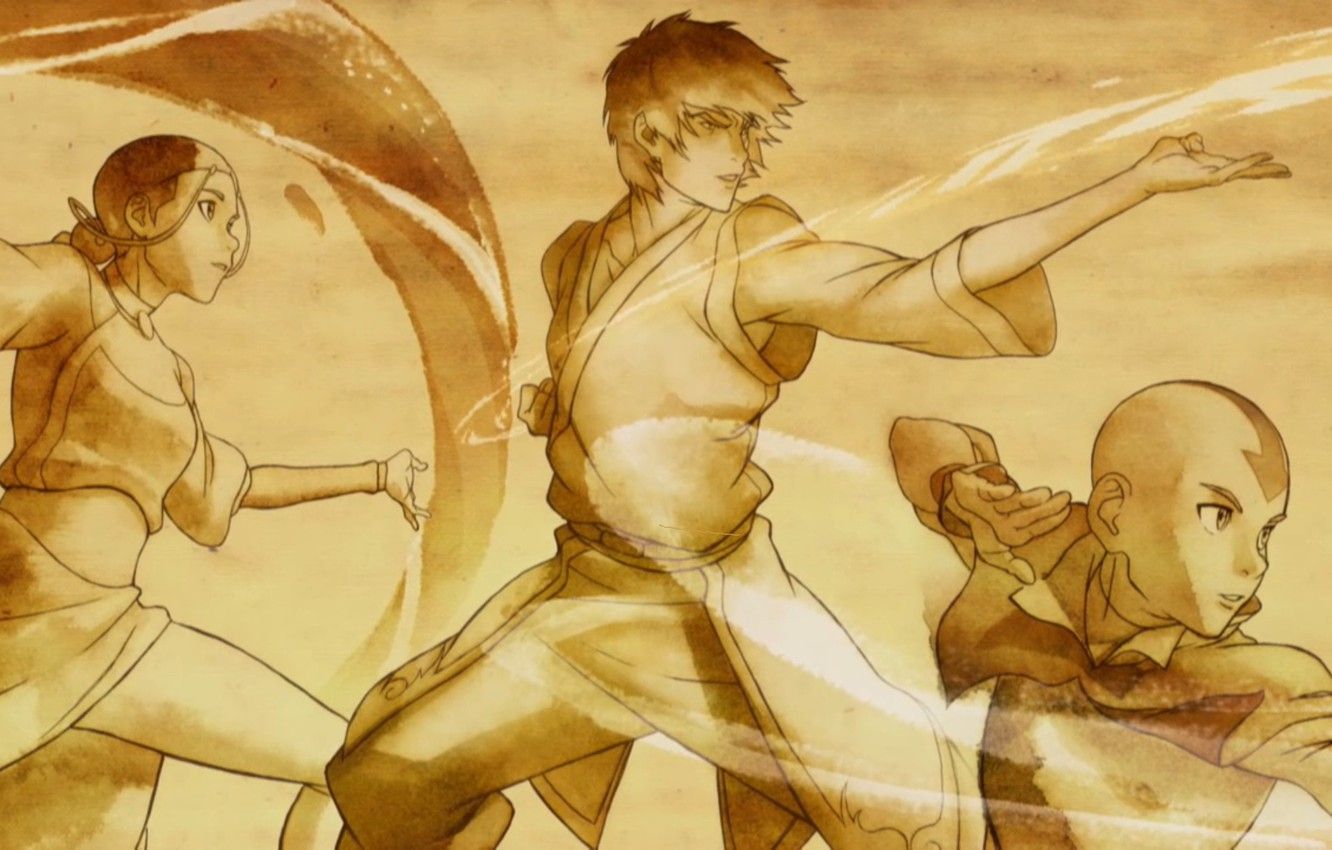 Wallpaper Avatar, Katara, Zuko, Nickelodeon, Aang, tv series, The Legend Of Korra image for desktop, section фильмы