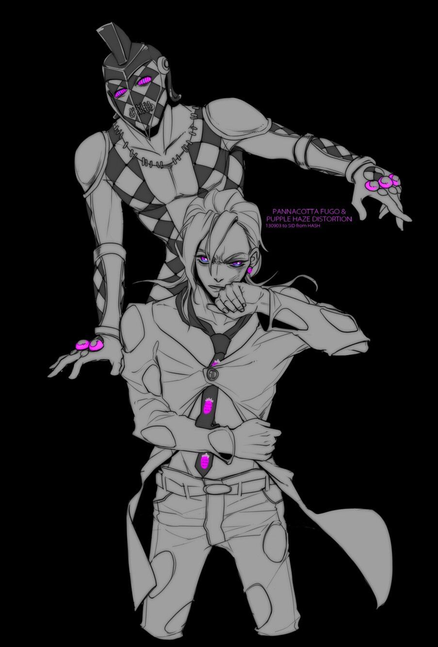 Pannacotta Fugo & Purple Haze art. Jojo anime, Jojo bizzare adventure, Jojo bizarre