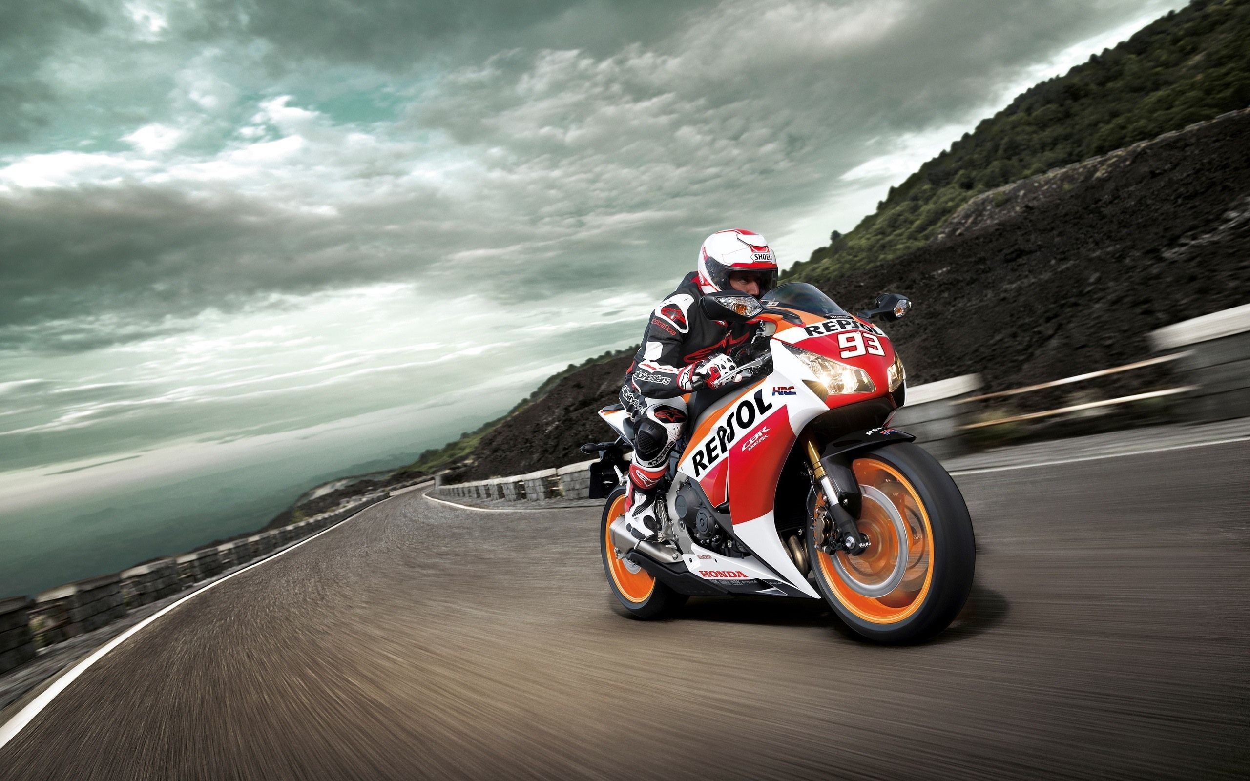 Wallpaper Honda CBR1000RR motorcycle, speed, race 2560x1600 HD Picture, Image