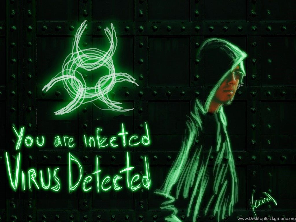 Virus Detected Wallpaper Image Desktop Background